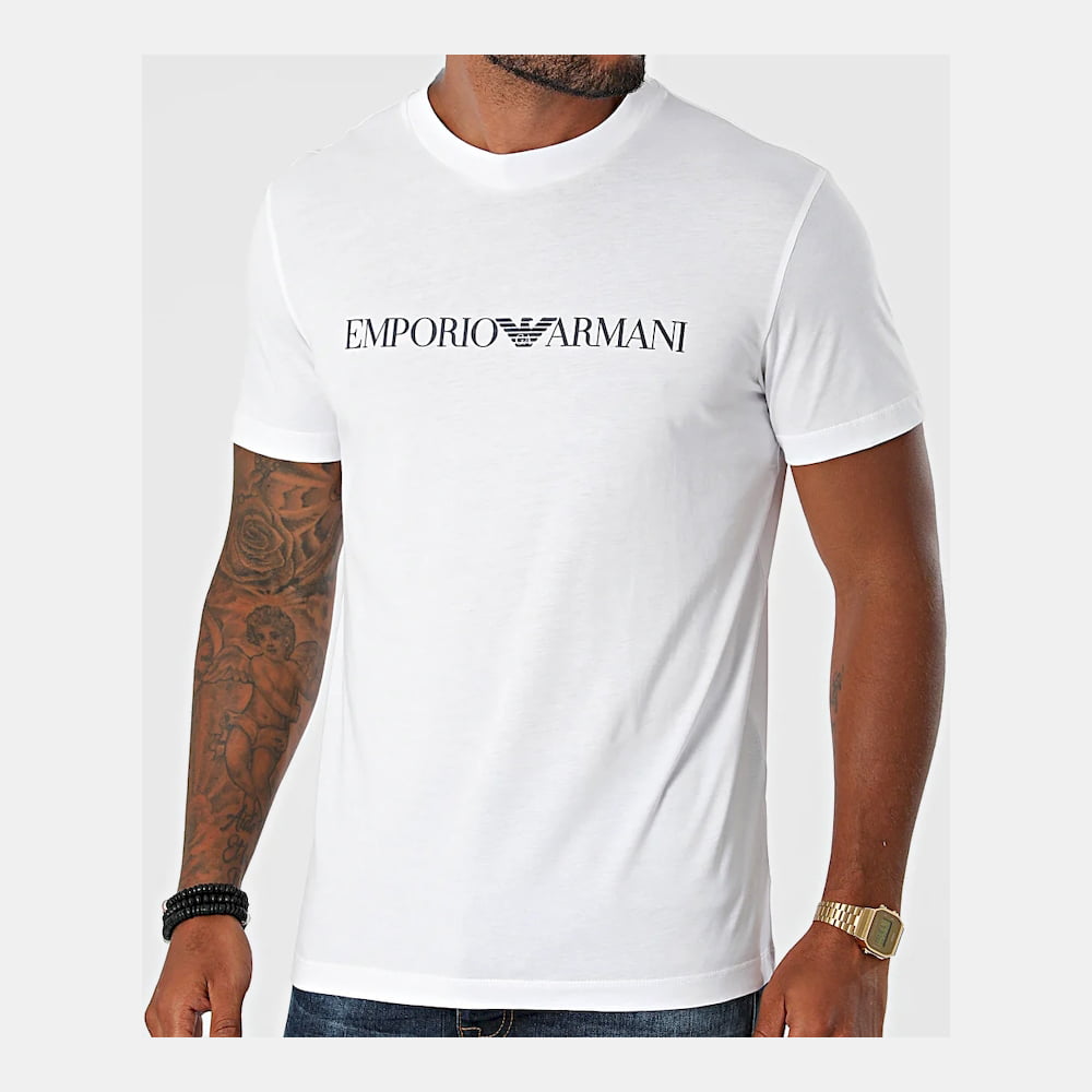 Armani T Shirt 1tn5 1jpzz White Branco Shot3