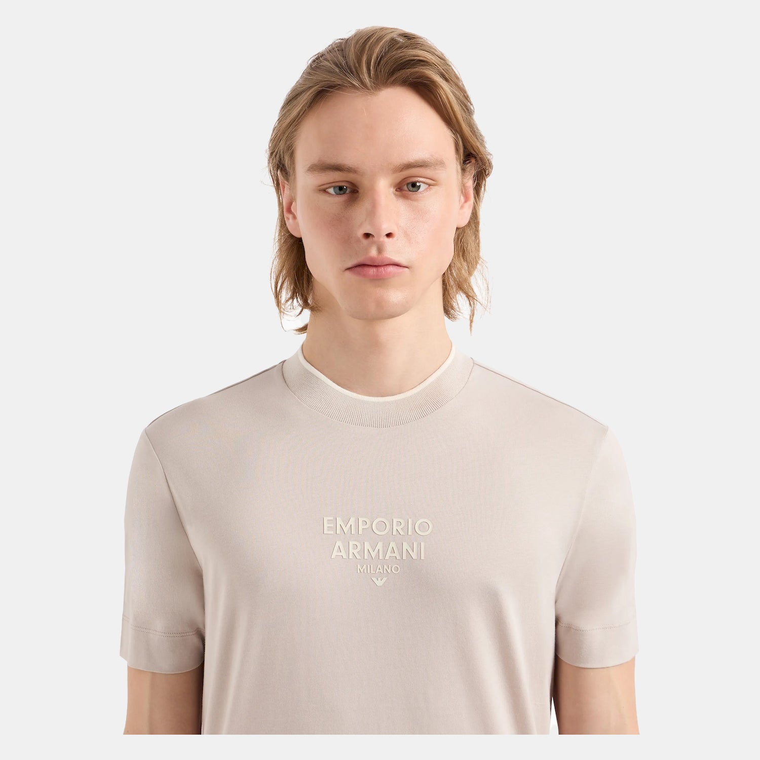 Armani T Shirt 3d1t73 1jpzz Beige Beige_shot2