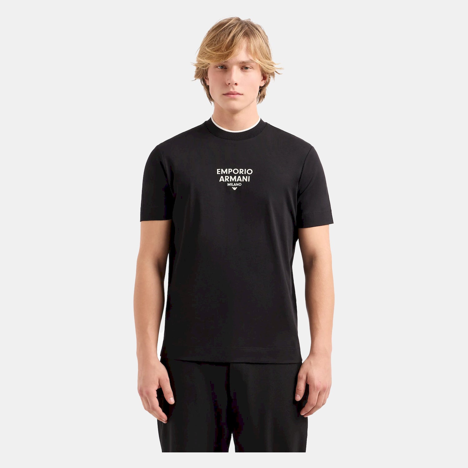 Armani T Shirt 3d1t73 1jpzz Black Preto_shot1