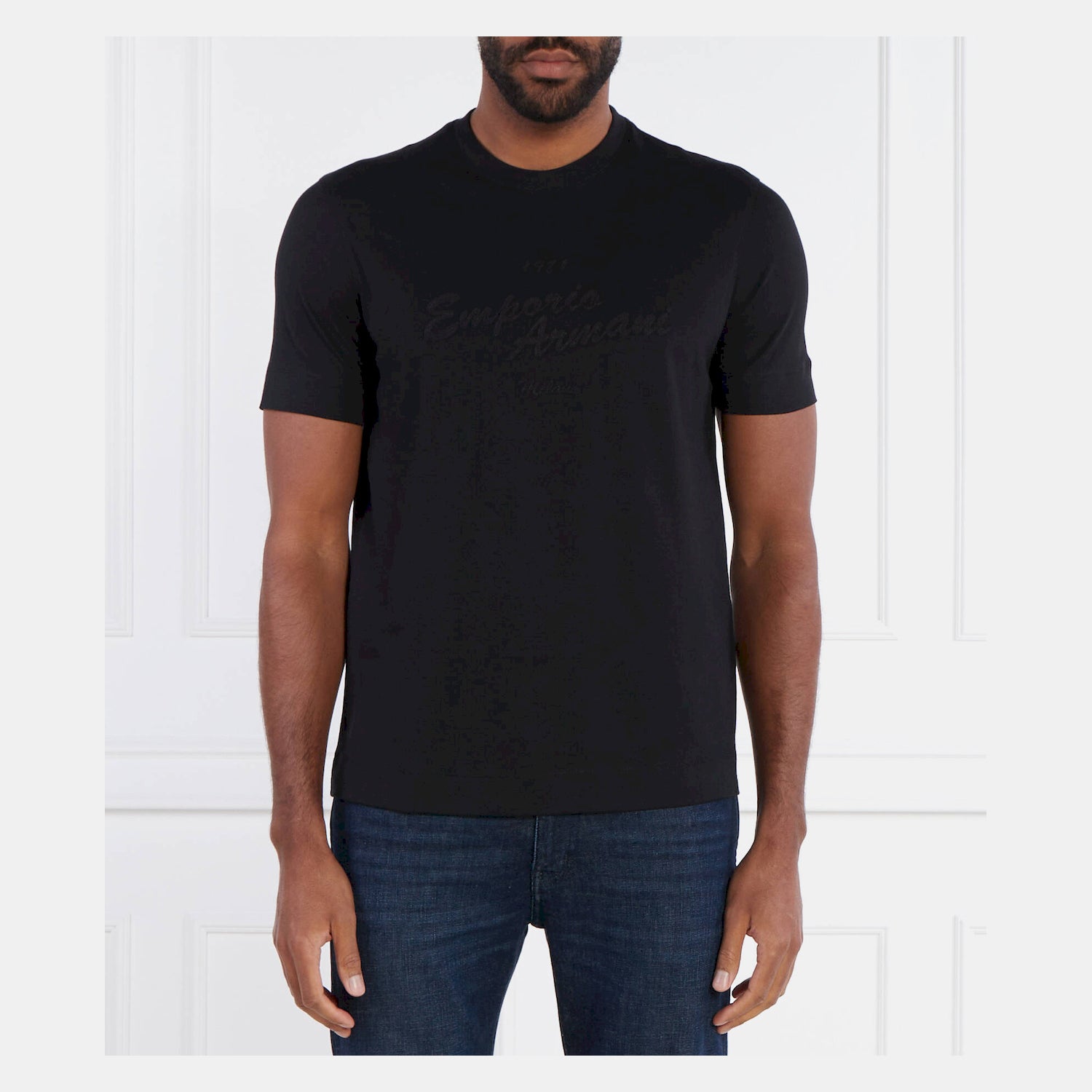 Armani T Shirt 3d1th1 1jocz Black Preto_shot1