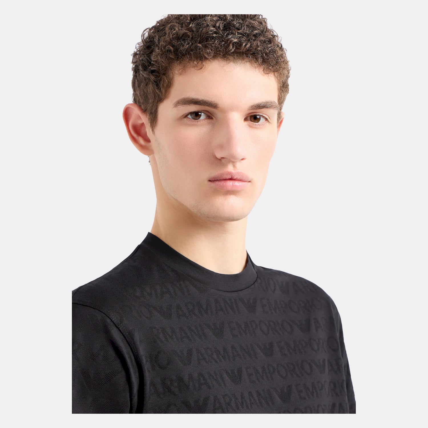 Armani T Shirt 3d1th5 1jorz Black.logo Preto_shot3