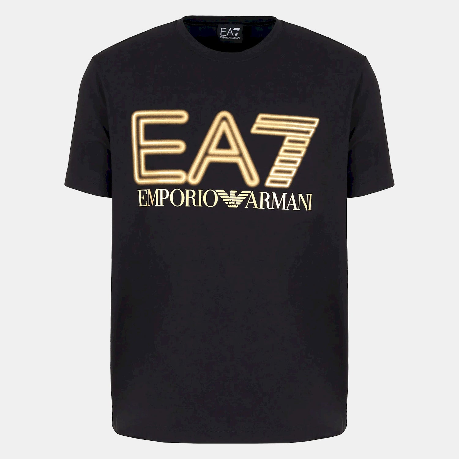 Armani T Shirt 3dpt37 Pjmuz Blk Gold Preto Ouro_shot3