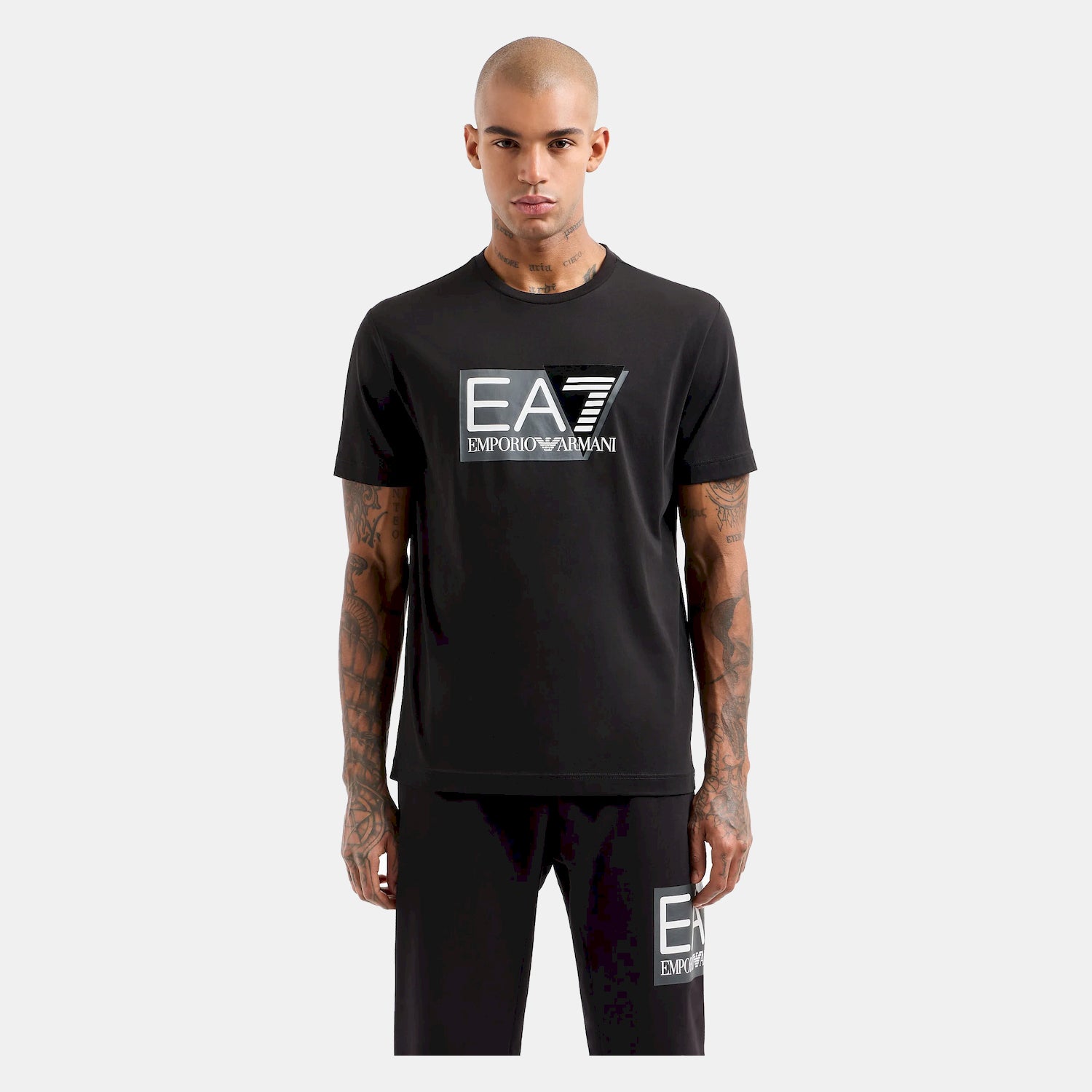 Armani T Shirt 3dpt81 Pjm9z Black Preto_shot1