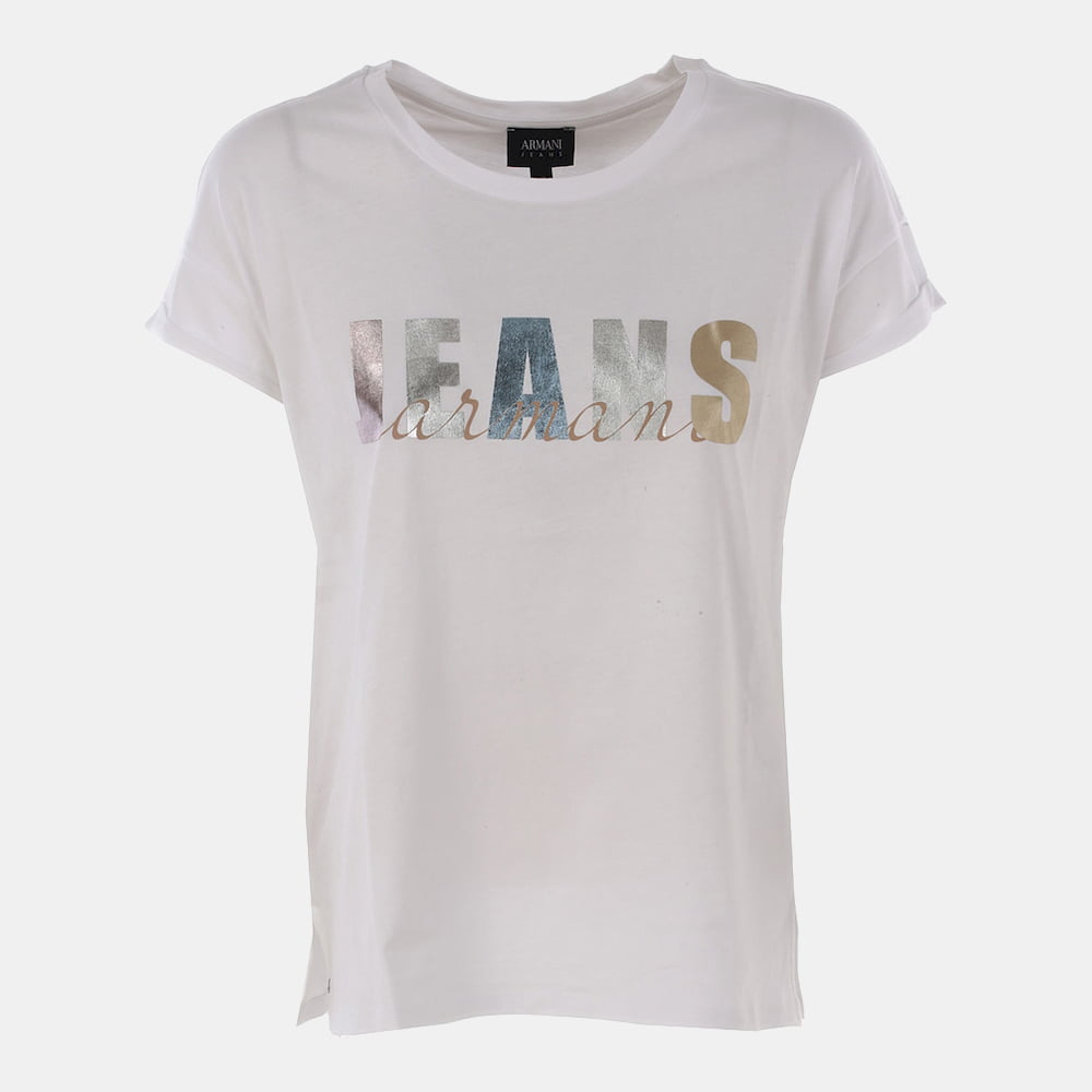 Armani T Shirt 5t07 5j14z White Branco Shot2
