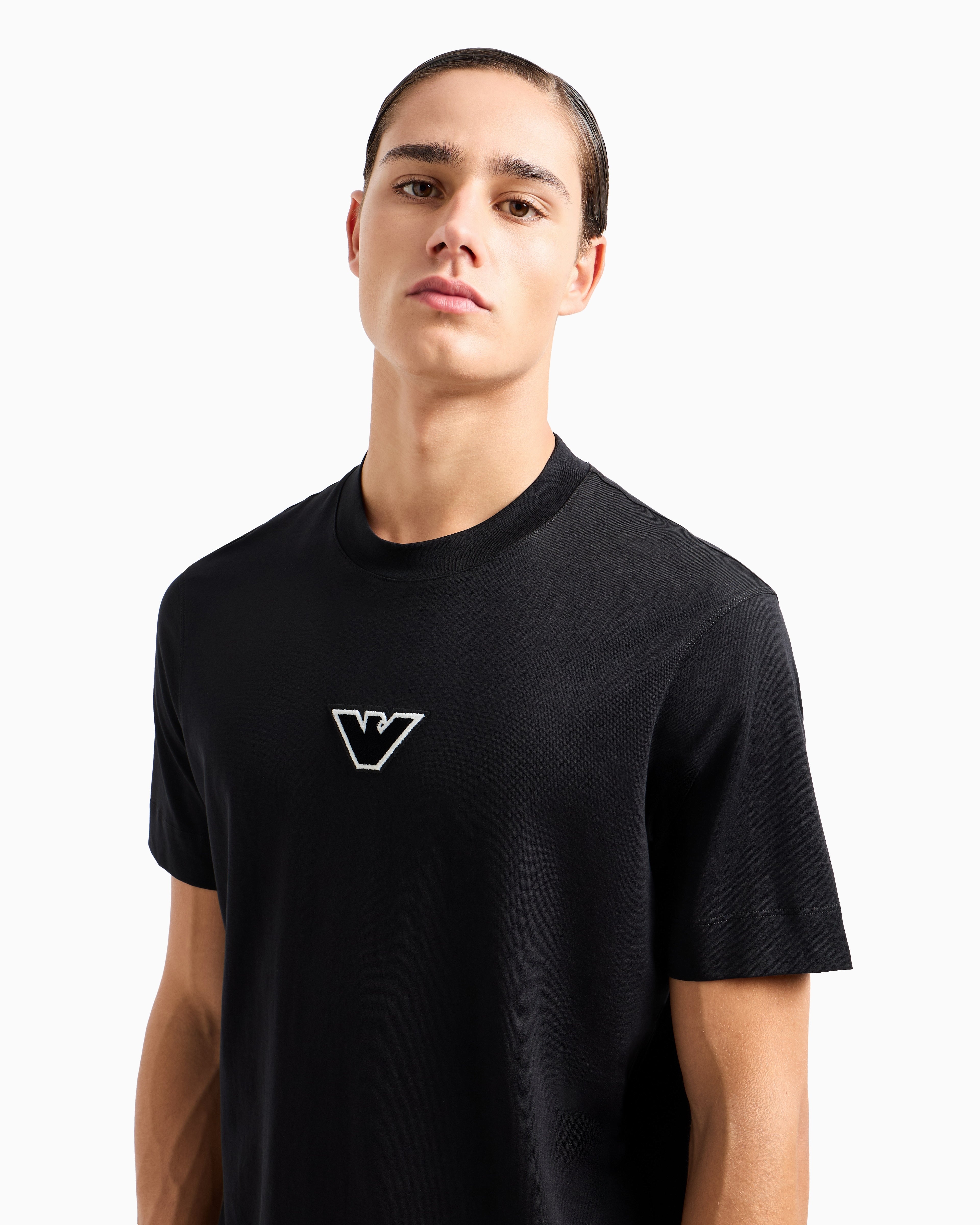 Armani T Shirt 6d1td7 1jocz Black Preto_shot1