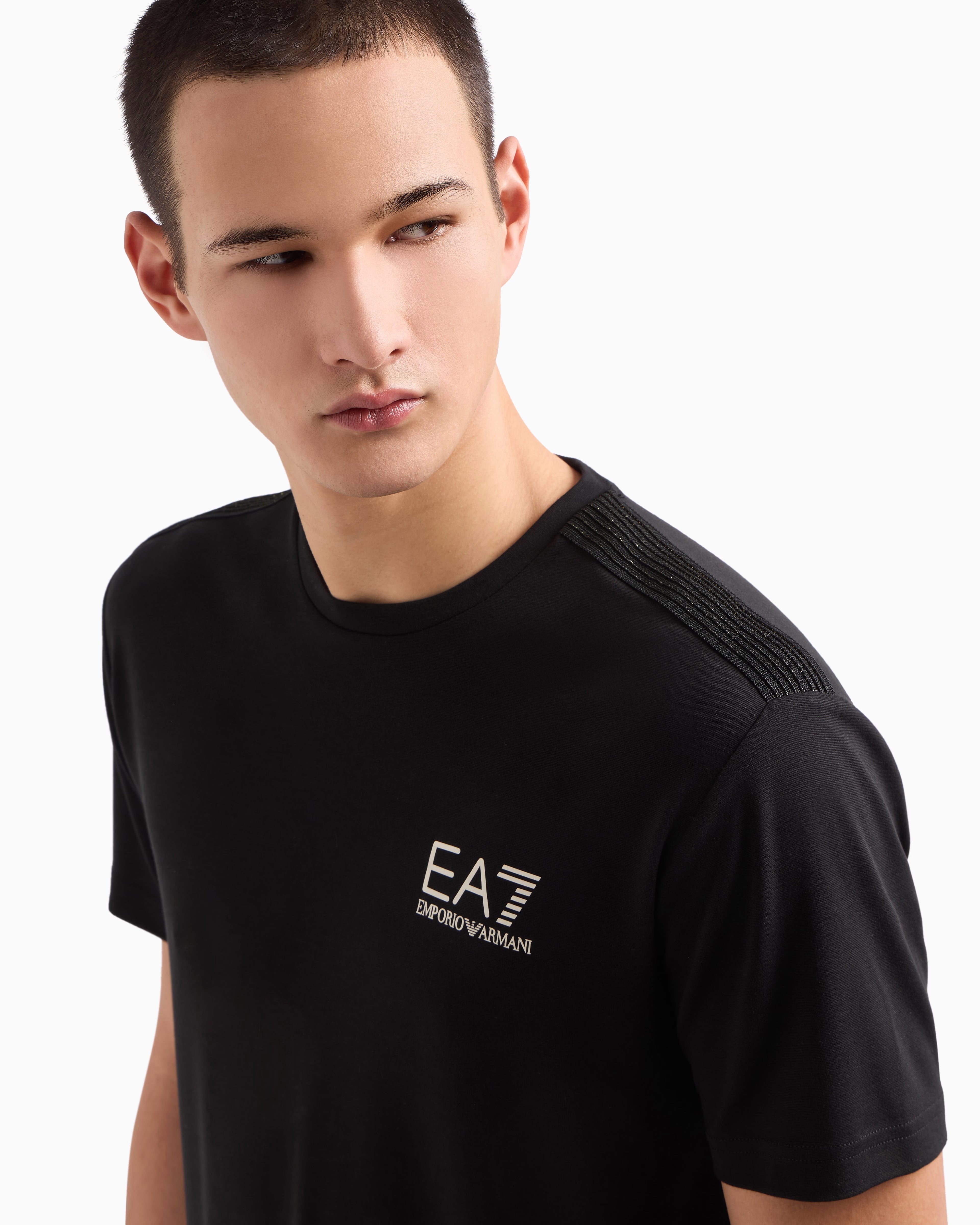 Armani T Shirt 7m000299 Af13739 Black Preto_shot1