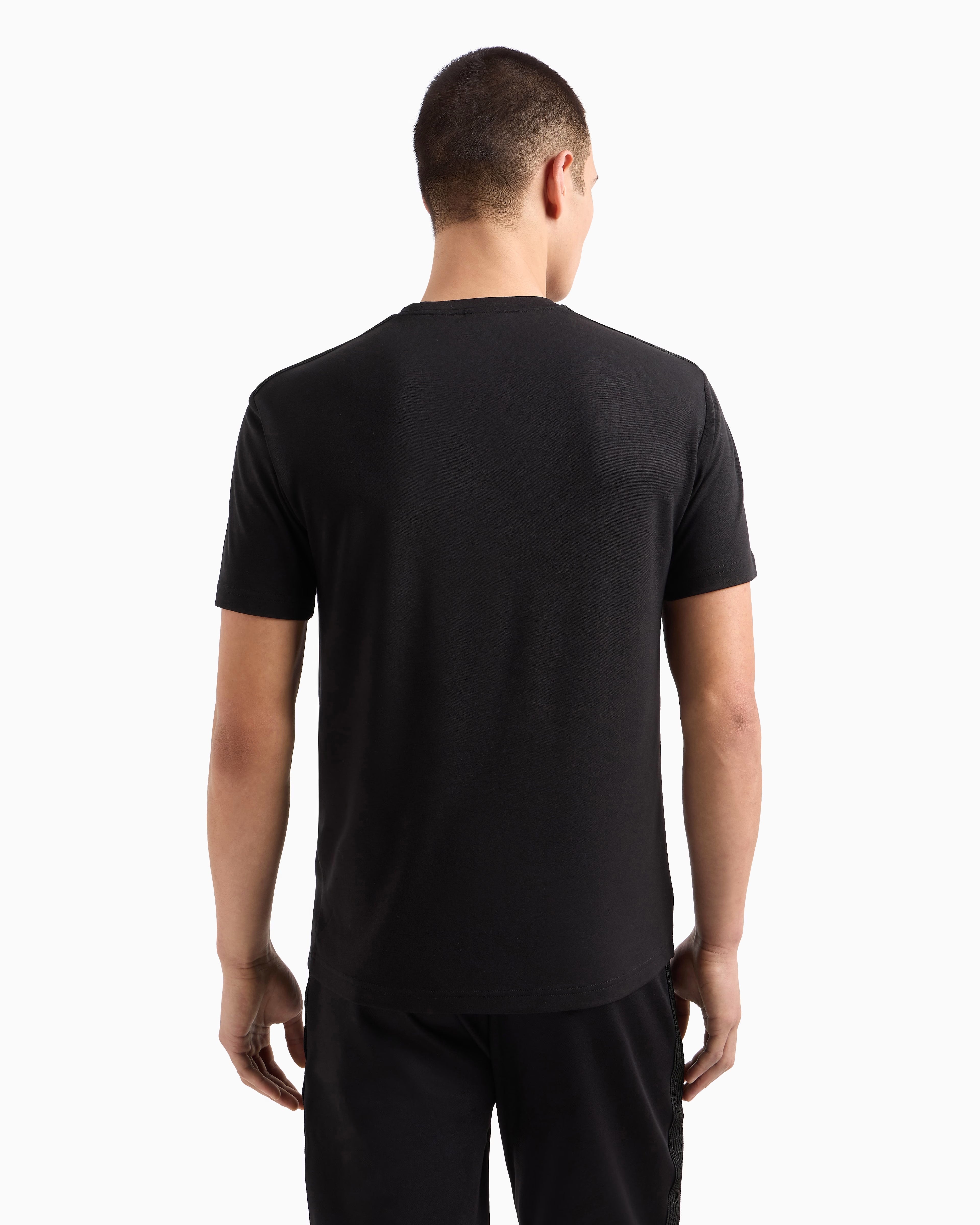 Armani T Shirt 7m000299 Af13739 Black Preto_shot5