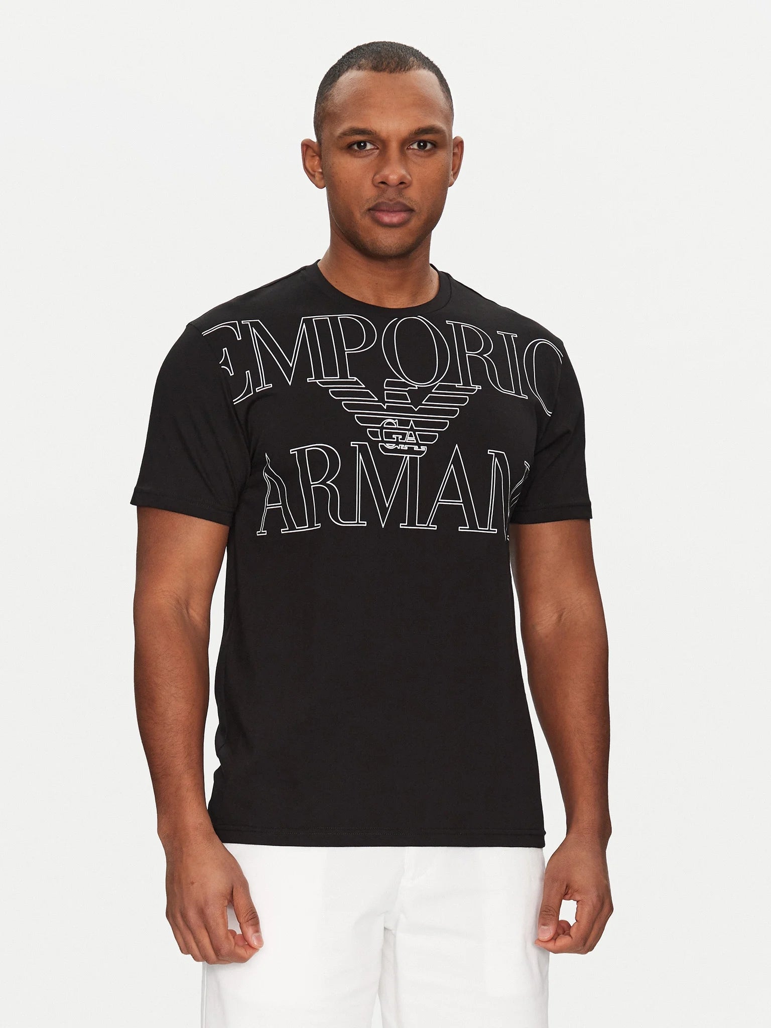 Armani T Shirt Em000574 Af12326 Black Preto_shot2