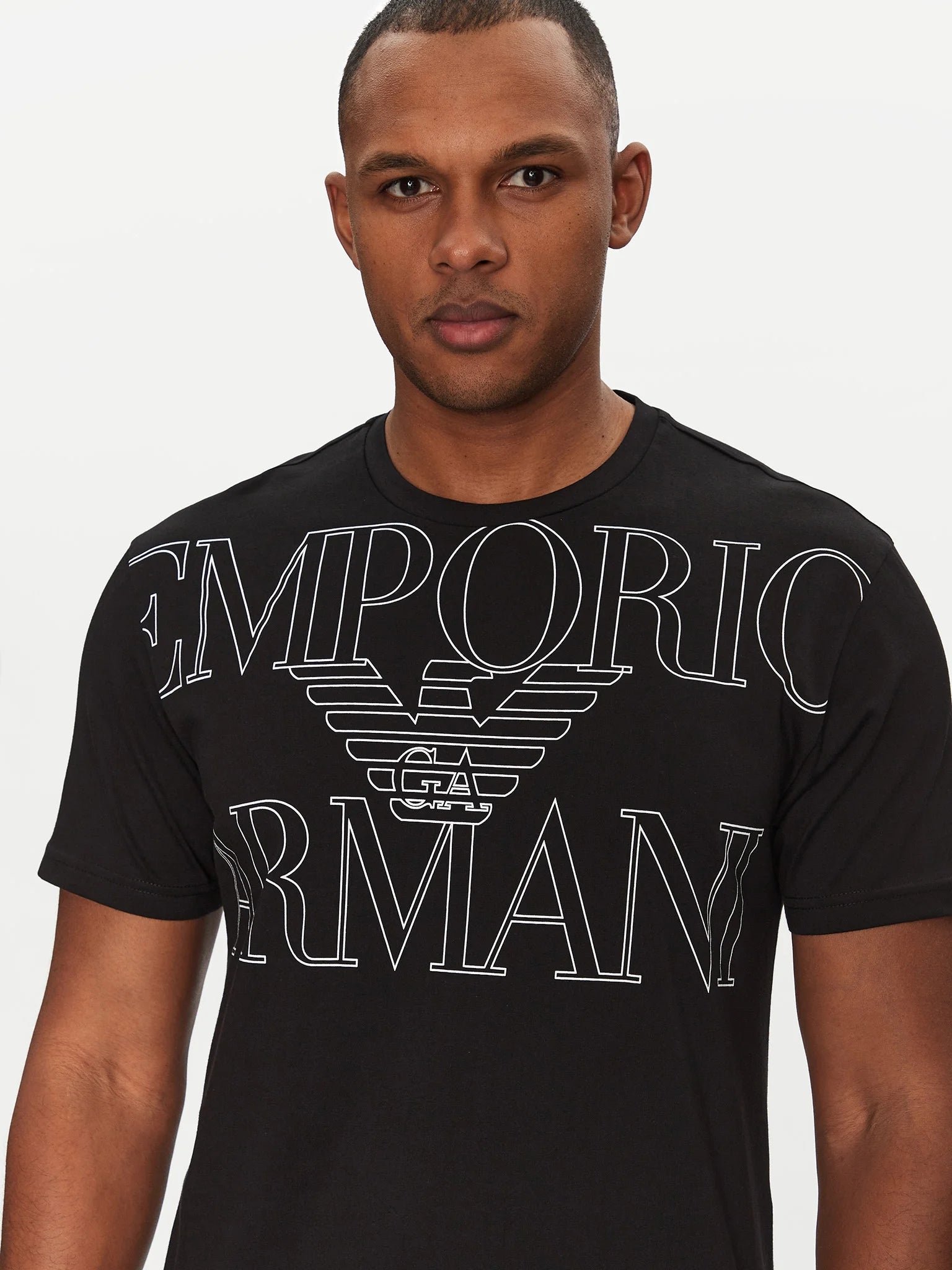 Armani T Shirt Em000574 Af12326 Black Preto_shot3