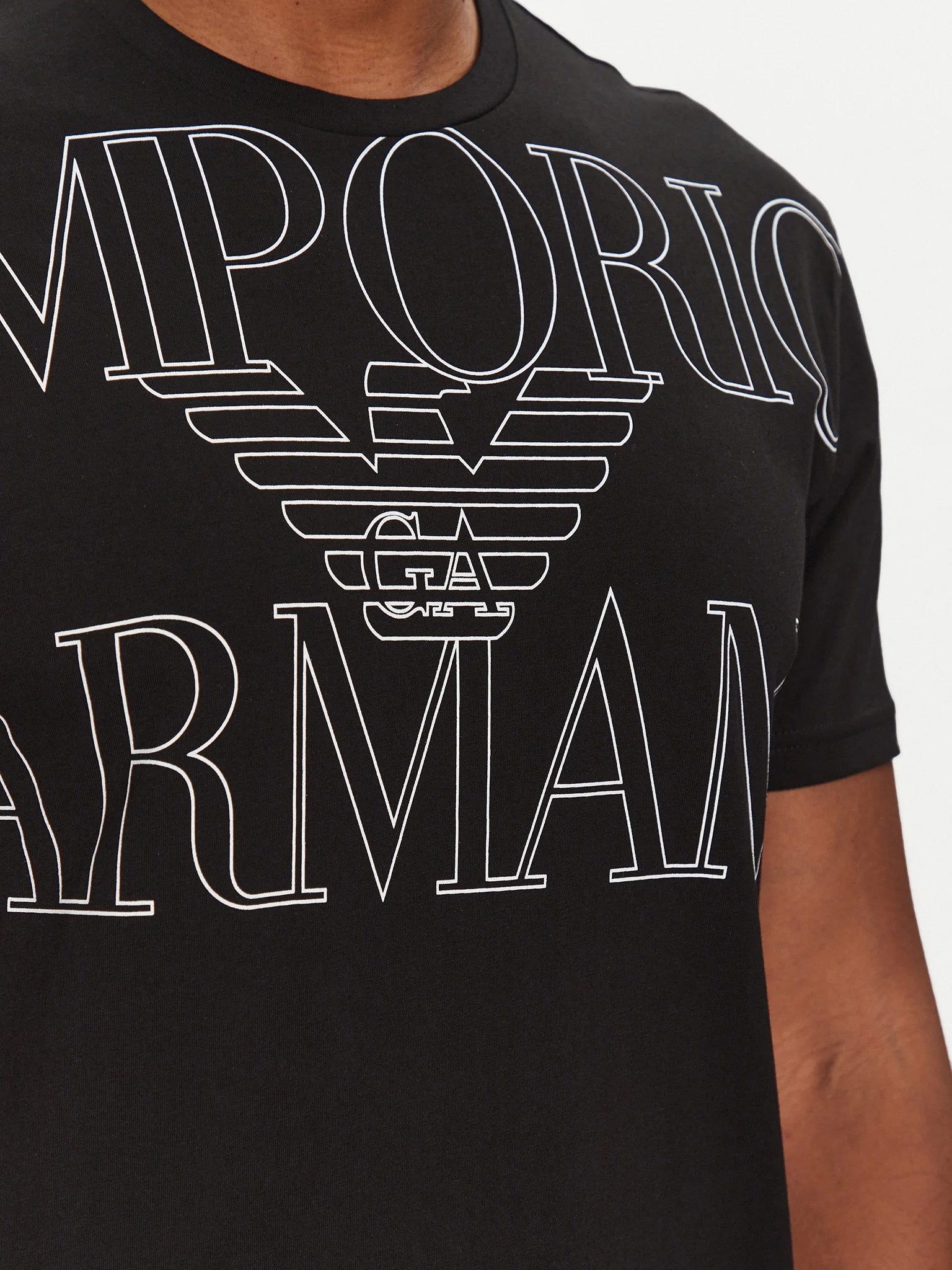 Armani T Shirt Em000574 Af12326 Black Preto_shot4