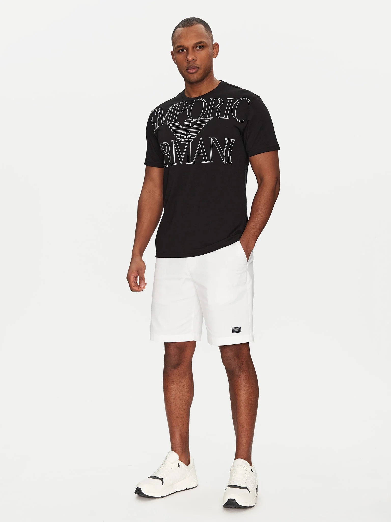 Armani T Shirt Em000574 Af12326 Black Preto_shot5