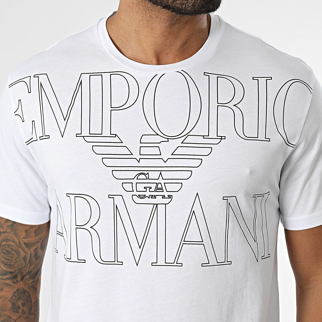 Armani T Shirt Em000574 Af12326 White Branco_shot2
