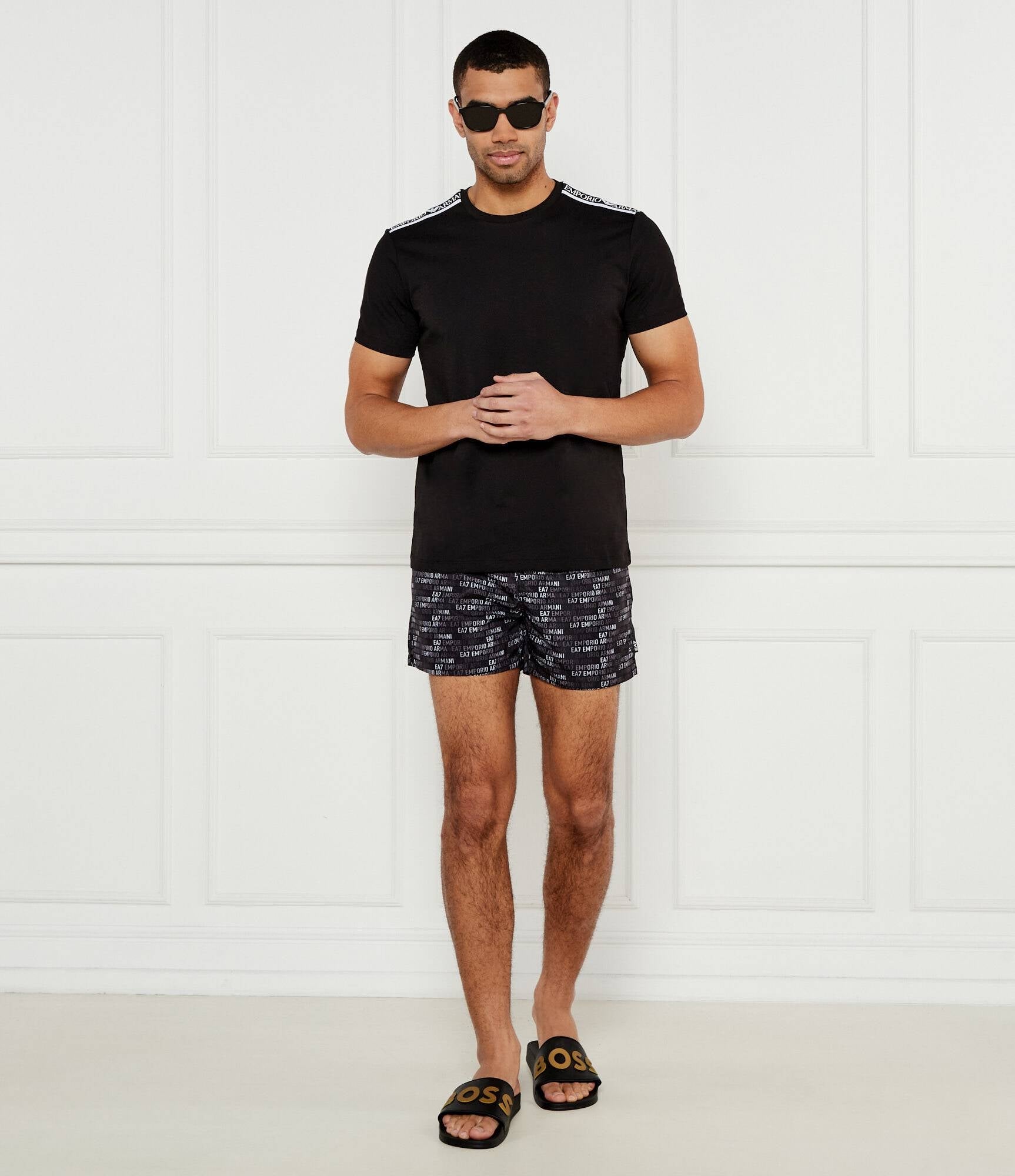 Armani T Shirt Em000574 Af12333 Black Preto_shot4