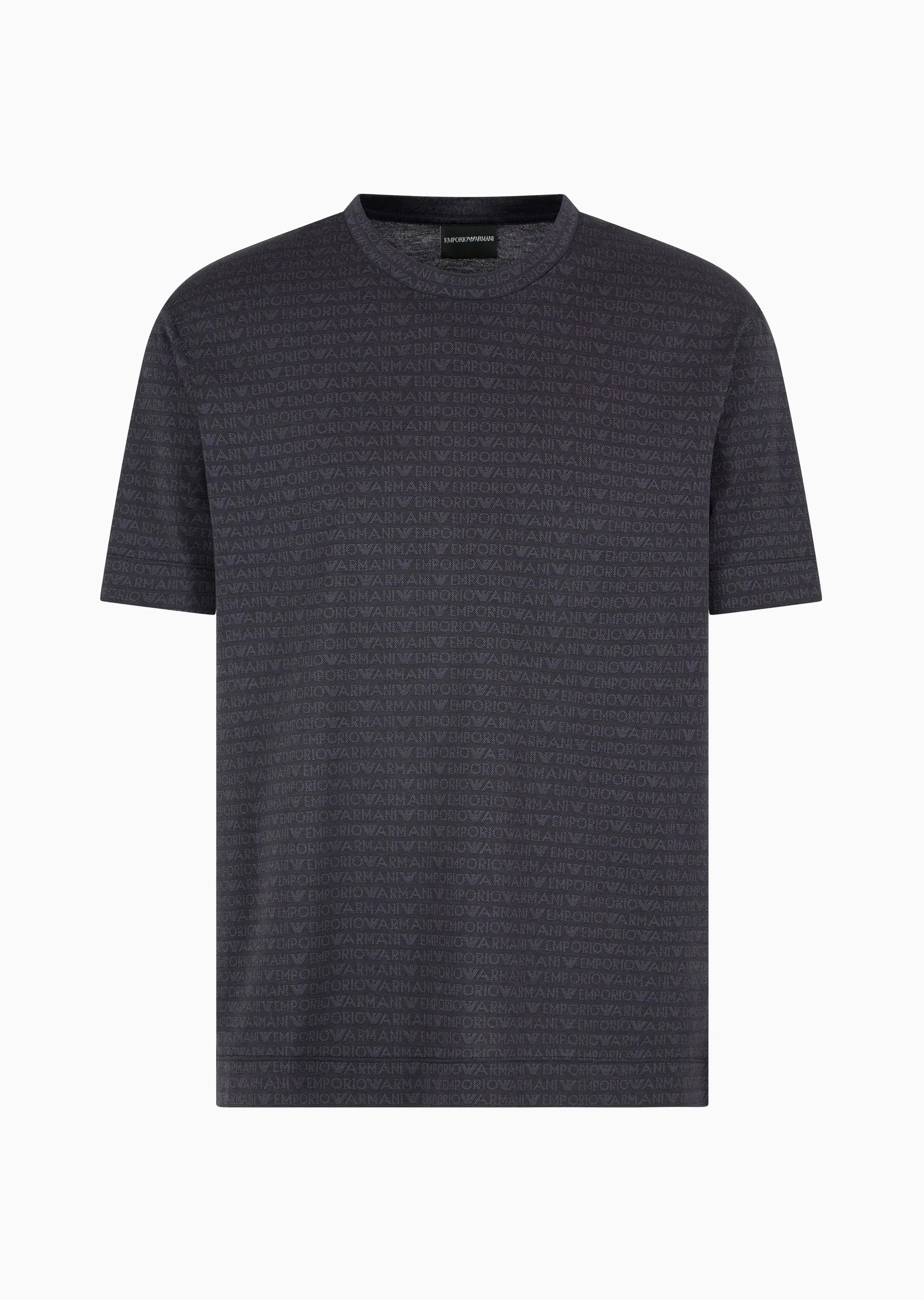 Armani T Shirt Em000787 Af12916 Black.logo Preto_shot1