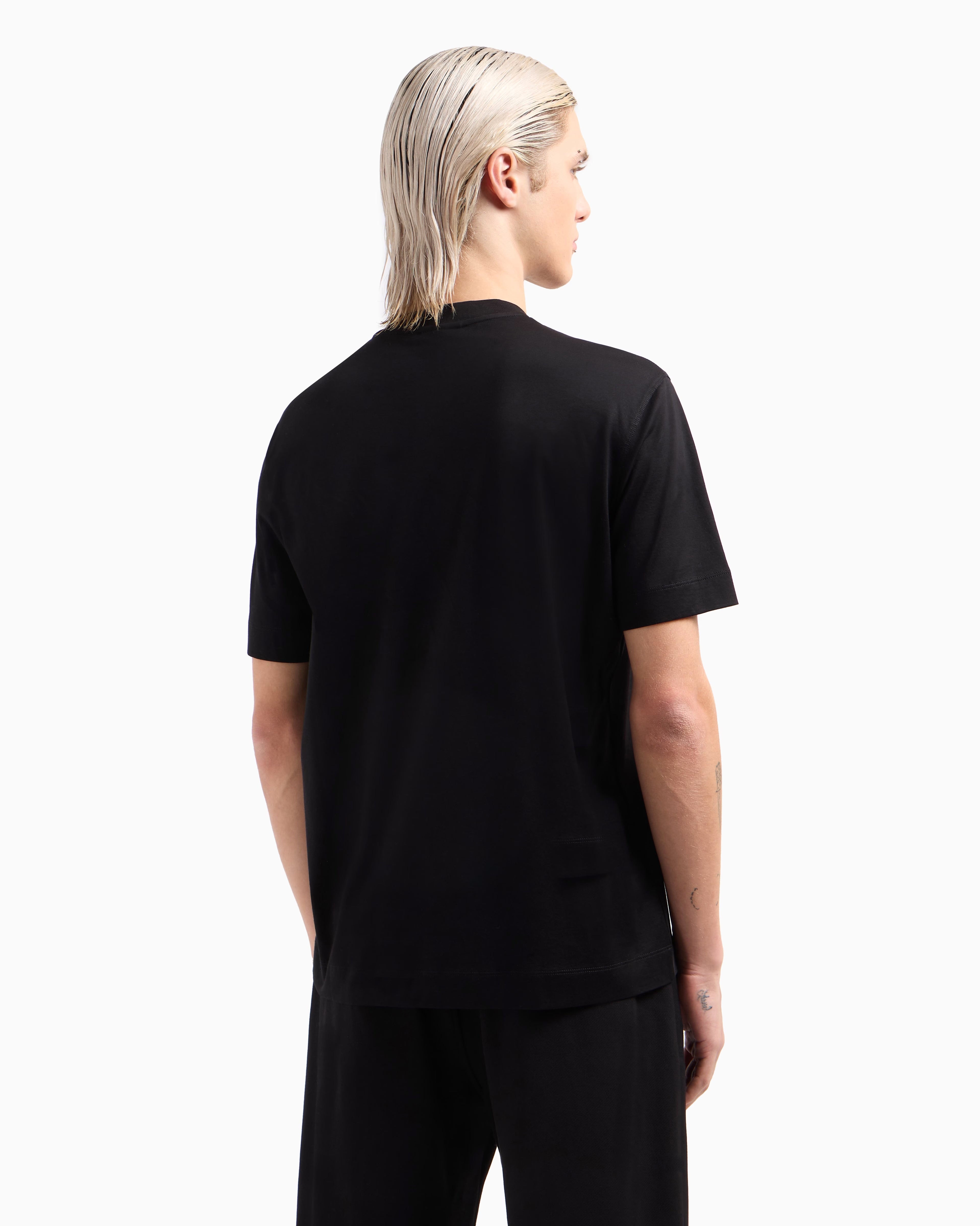 Armani T Shirt Em000943 Af10762 Black Preto_shot4