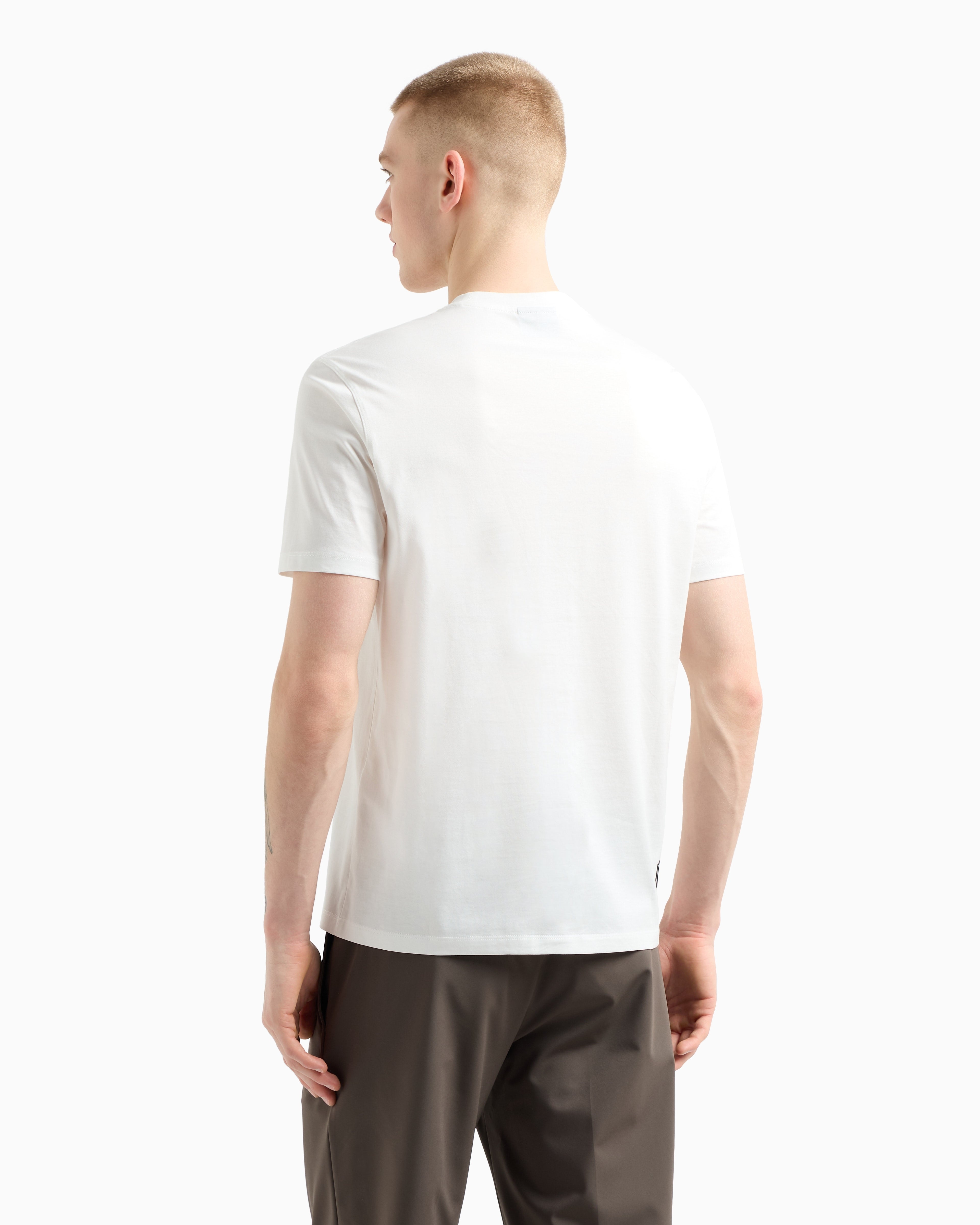 Armani T Shirt Em000983 Af13669 Snow Snow_shot4