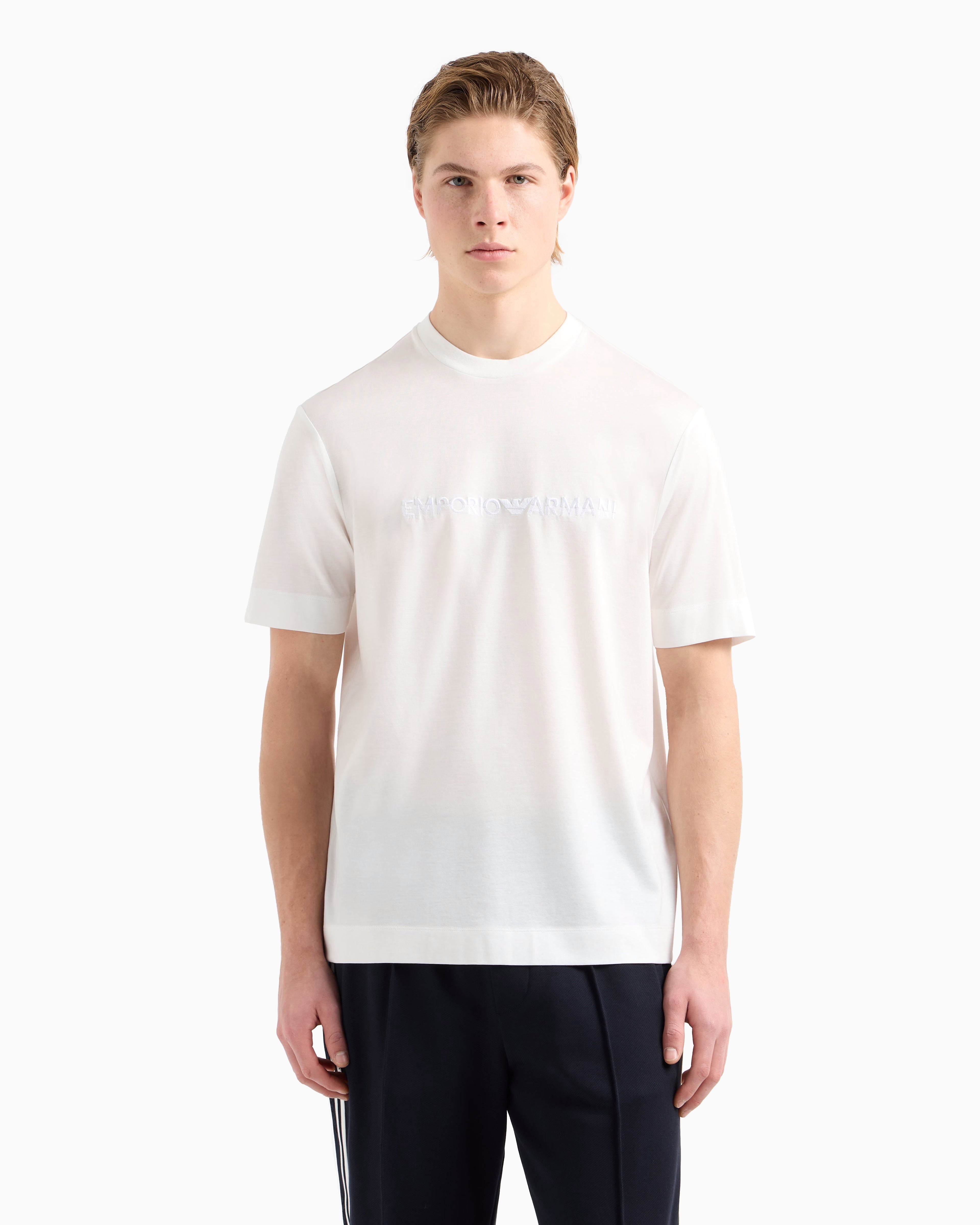 Armani T Shirt Em001070 Af13747 Snow Snow_shot2