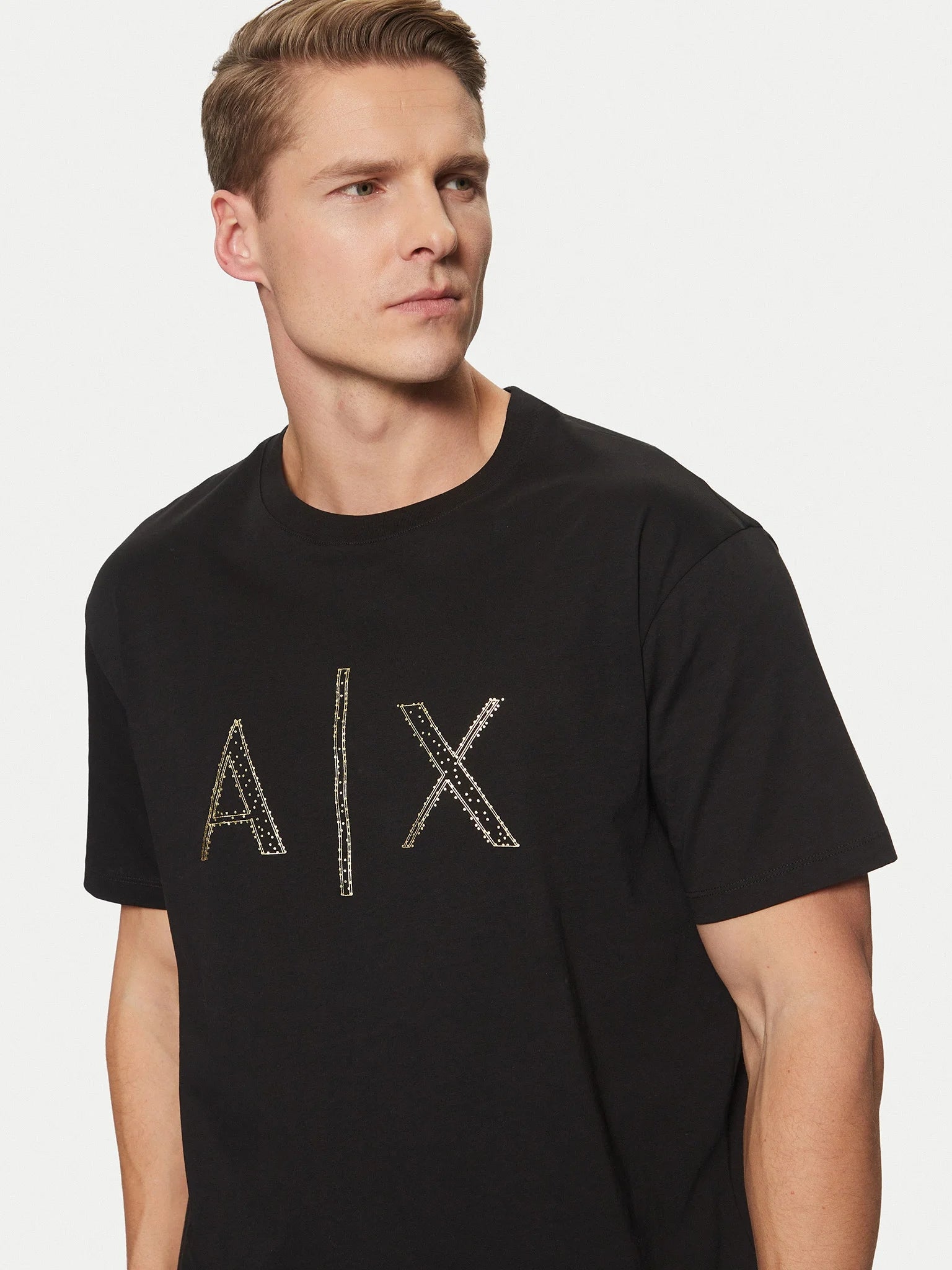 Armani T Shirt Xm000325 Af10364 Black Preto_shot1