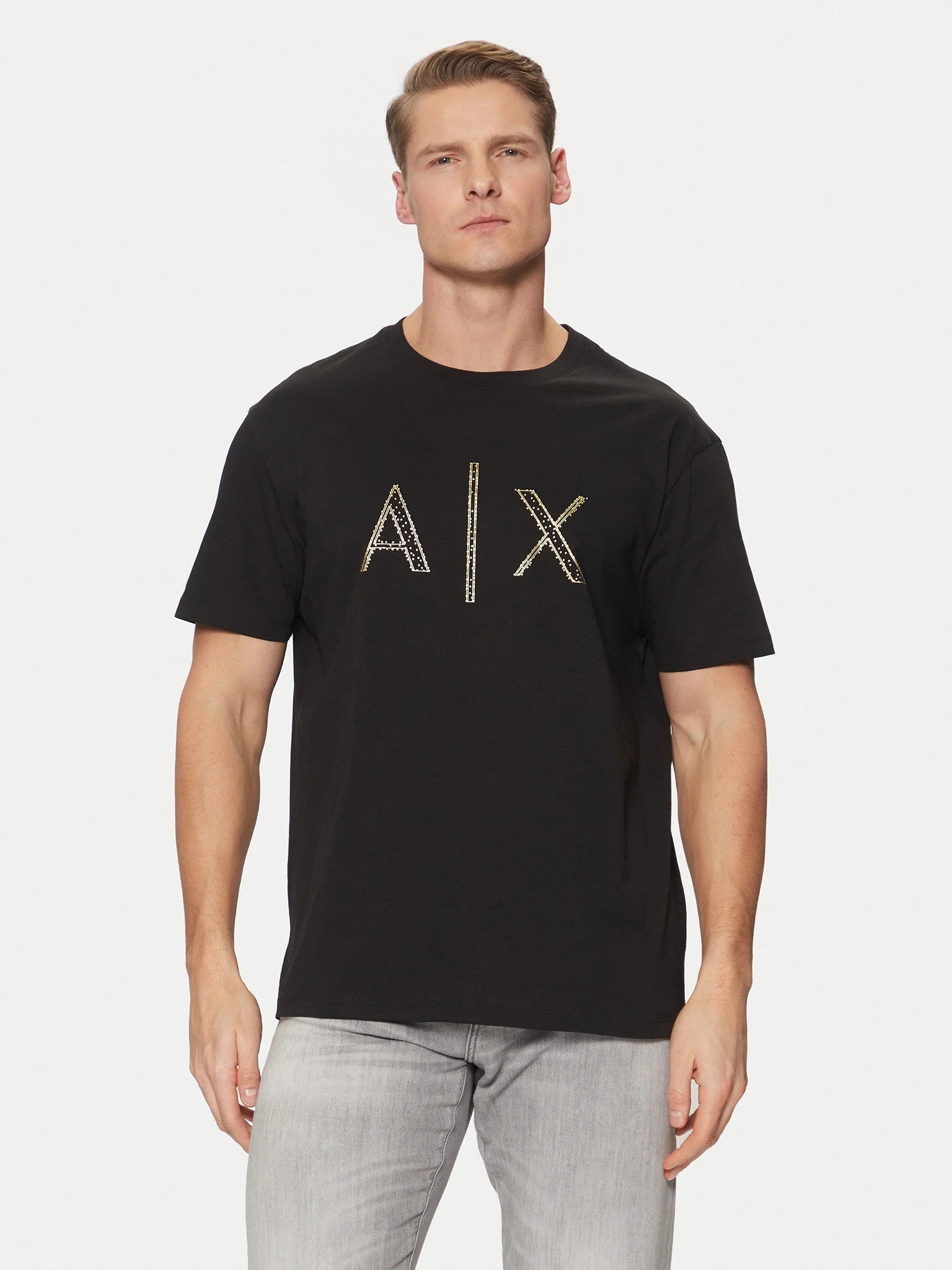 Armani T Shirt Xm000325 Af10364 Black Preto_shot2