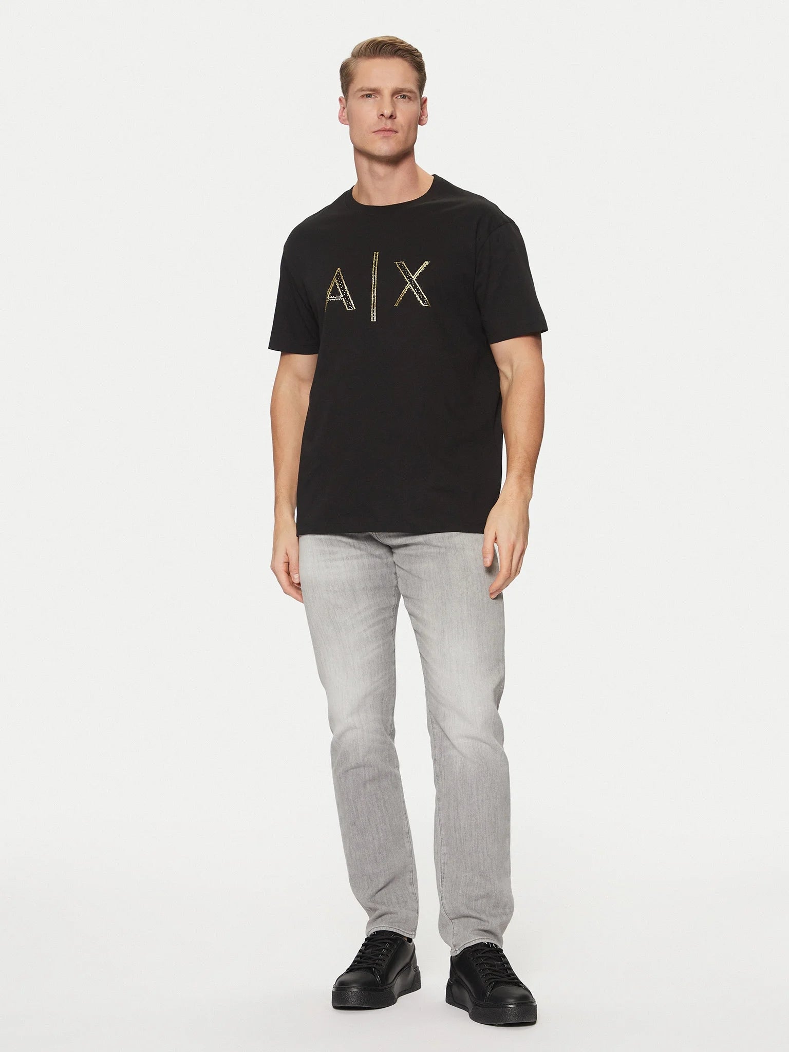 Armani T Shirt Xm000325 Af10364 Black Preto_shot5