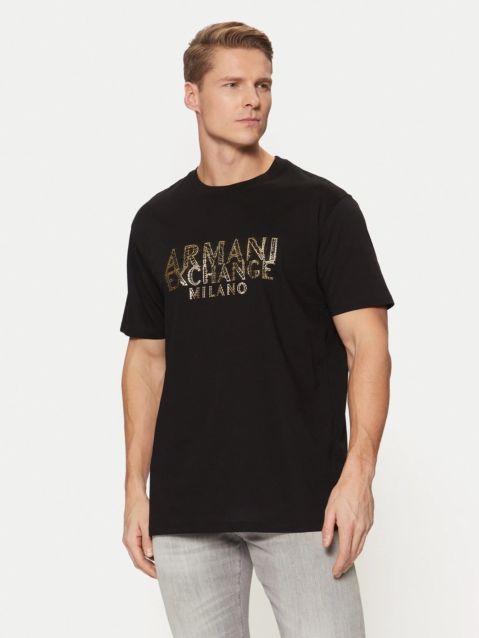 Armani T Shirt Xm000326 Af10364 Black Preto_shot5