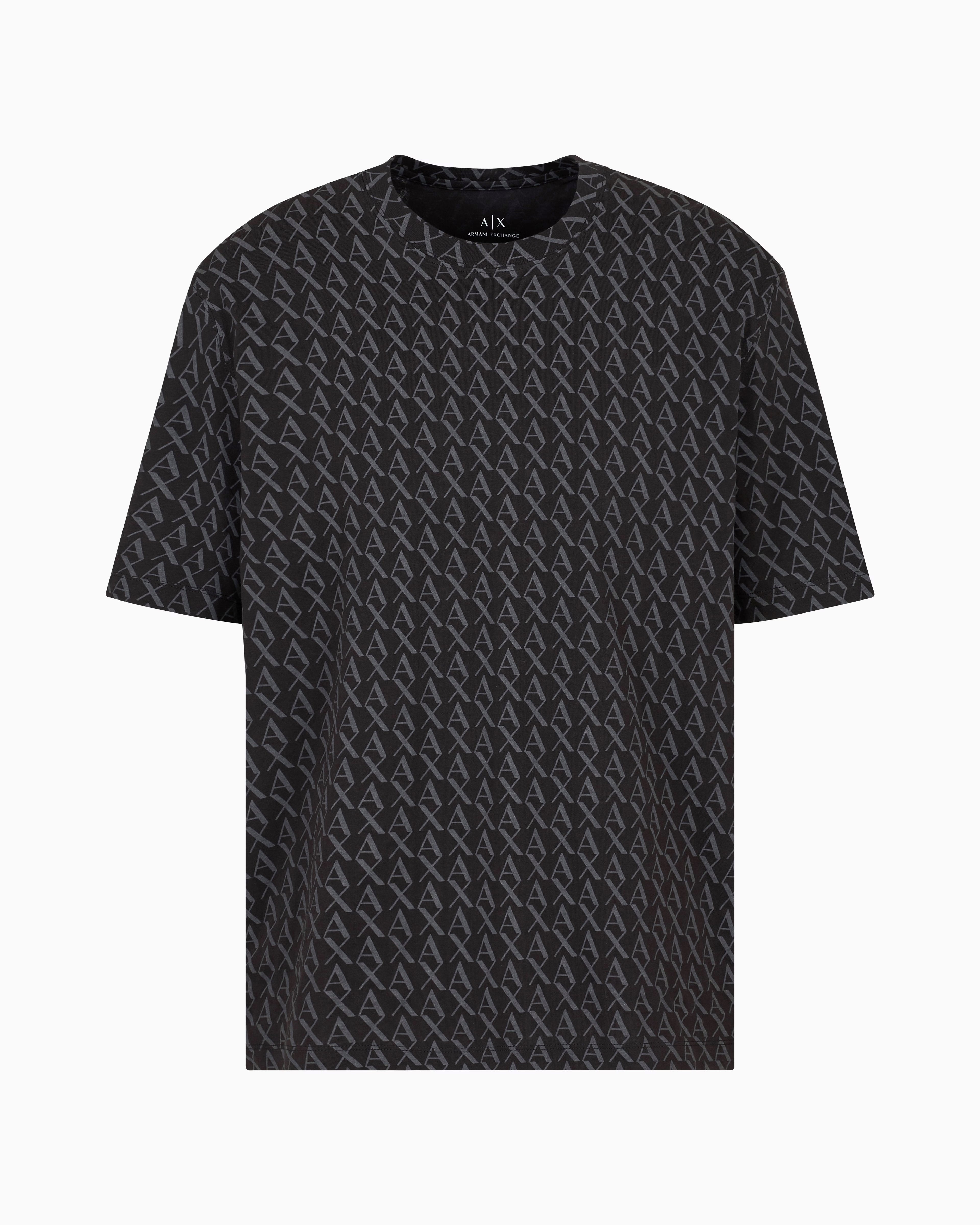 Armani T Shirt Xm001228 Af10356 Blk Black Preto Preto_shot3
