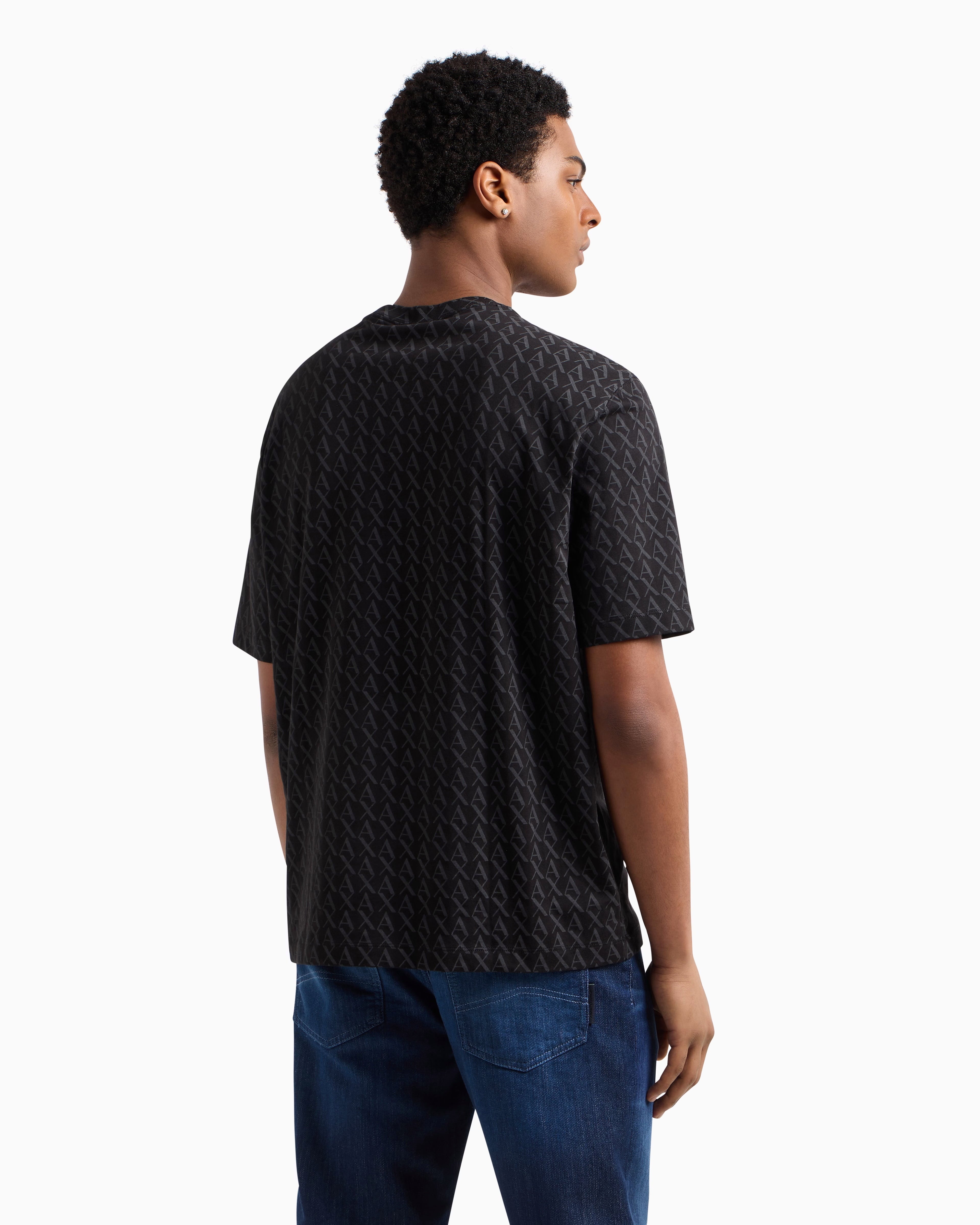 Armani T Shirt Xm001228 Af10356 Blk Black Preto Preto_shot4