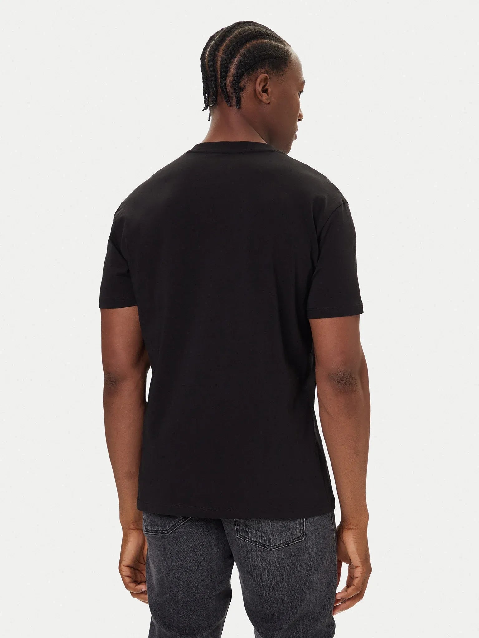 Armani T Shirt Xm001911 Af10356 Blk Gold Preto Ouro_shot3