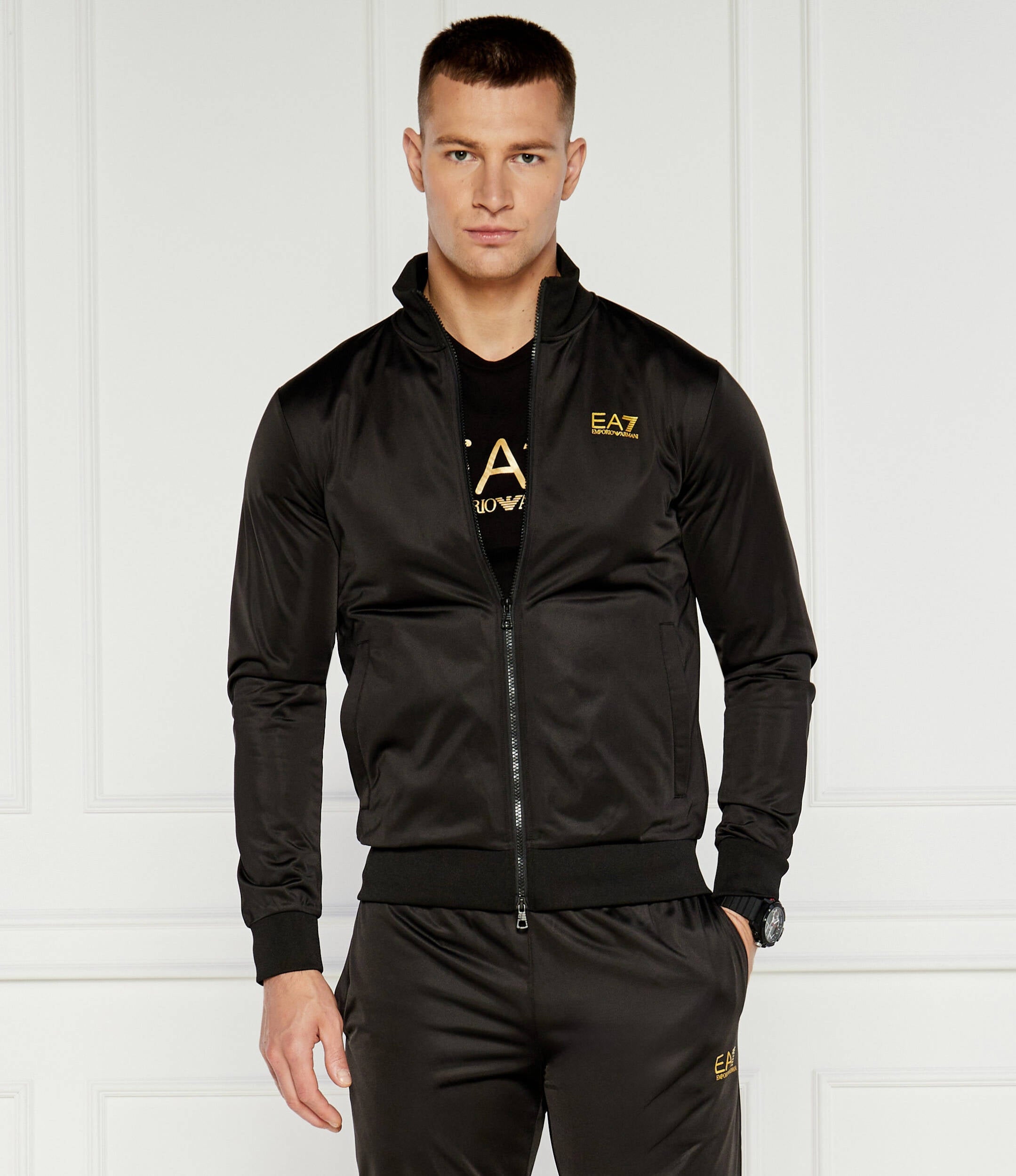 Armani Tracksuit 8npv65 Pjhcz Blk Gold Preto Ouro_shot2