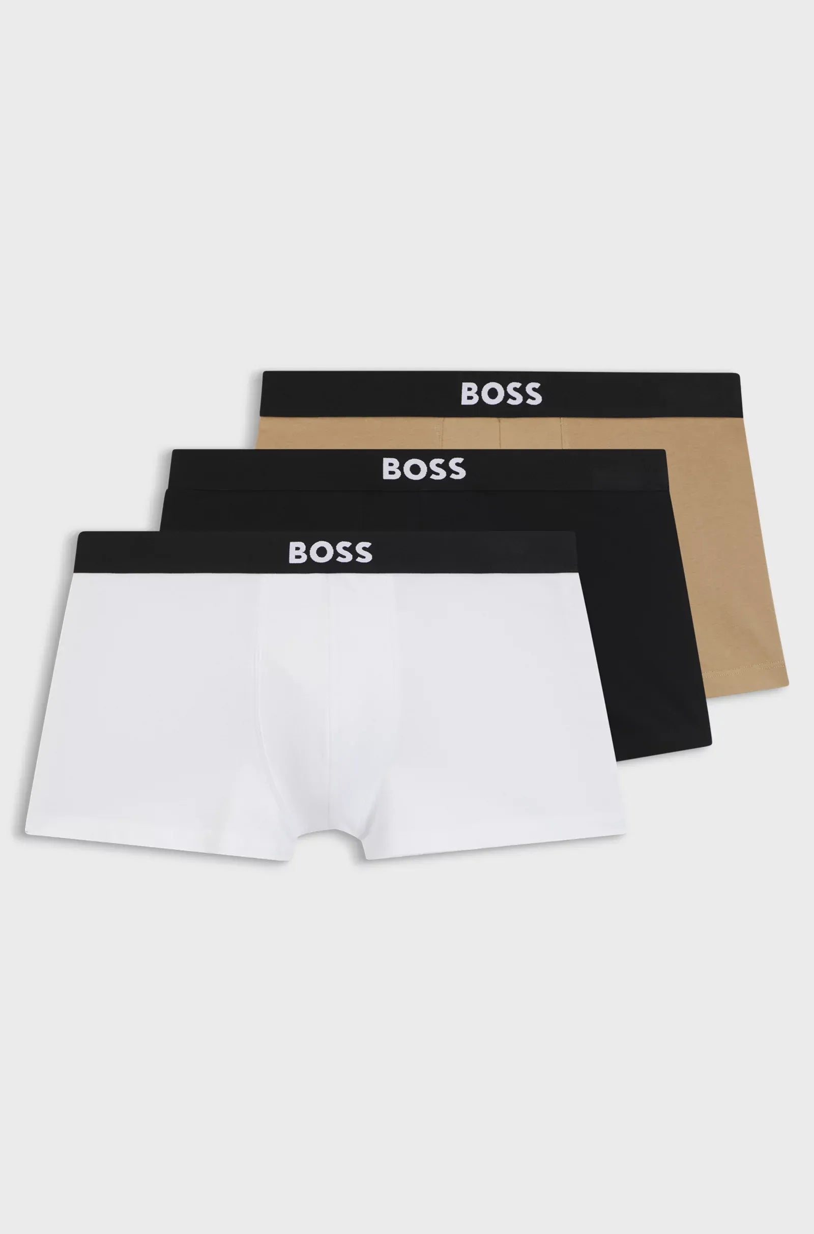 Boss Boxers Boxer Trunk 3p One Blk Whi Be Preto Branco Beige_shot1