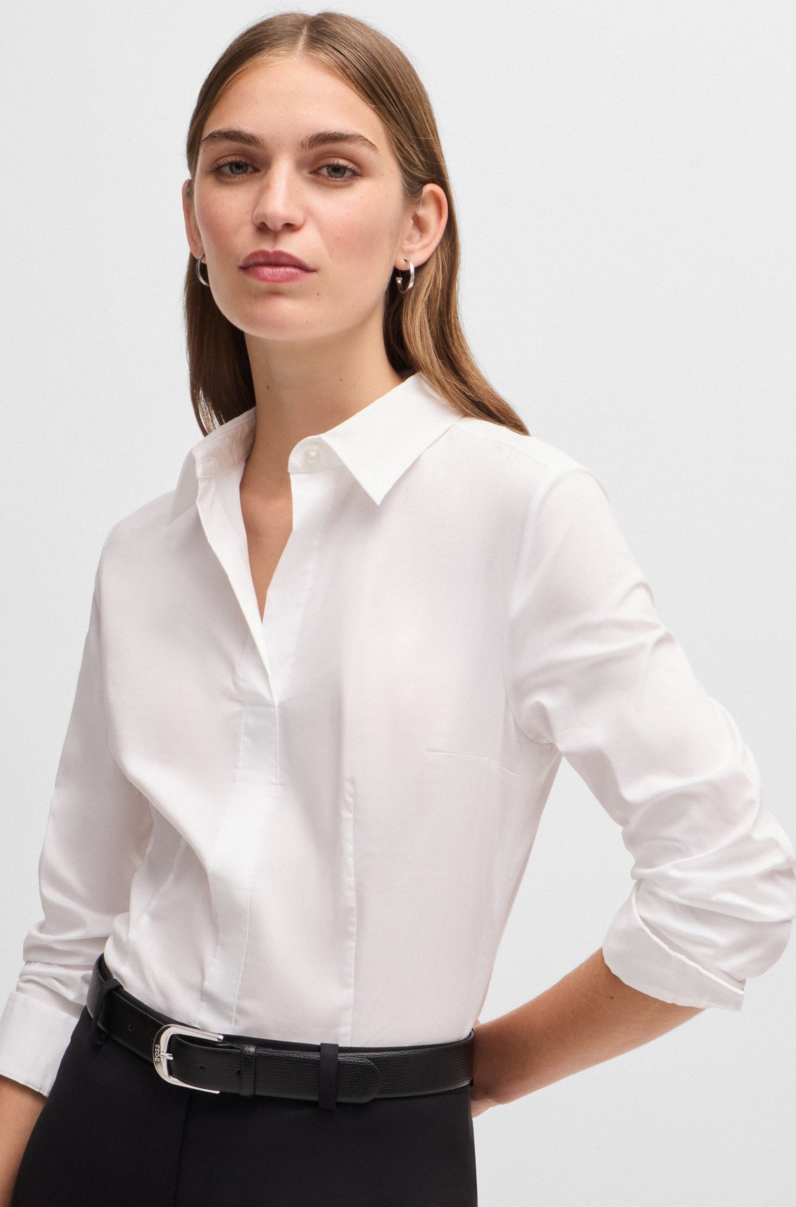 Boss Camisa  Shirt Bashinah White Branco_shot4