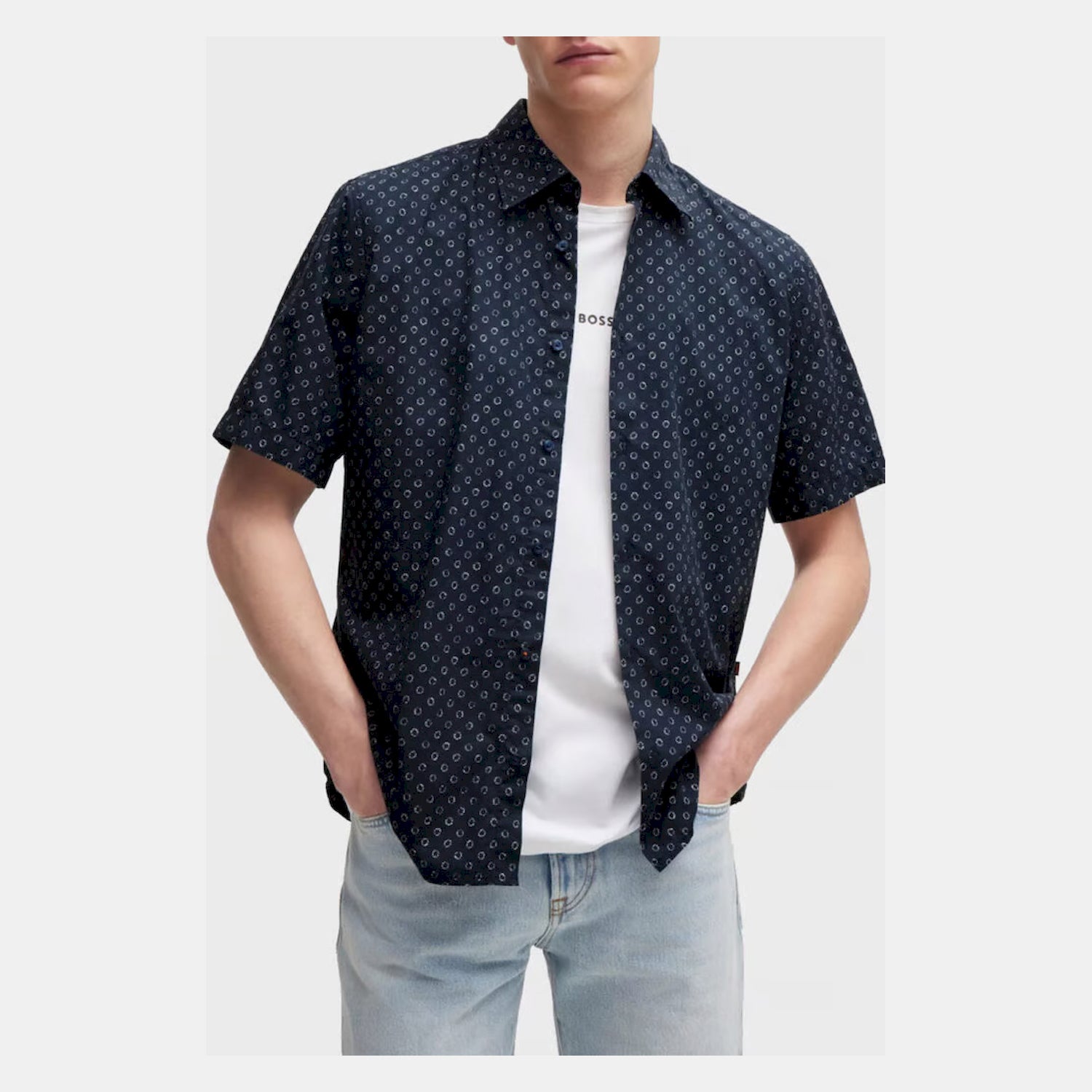 Boss Camisa Shirt Rash2 Dk.blue Azul Escuro_shot3