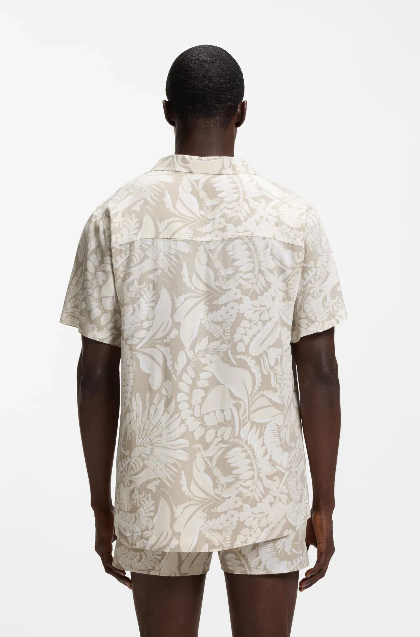 Boss Camisa Shirt Beach Shirt Beige Beige_shot2