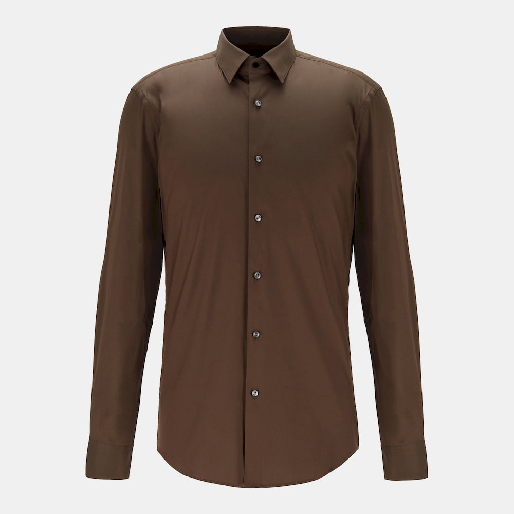 Boss Camisa Shirt Elisha Dk.brown Castanho Escuro Shot2