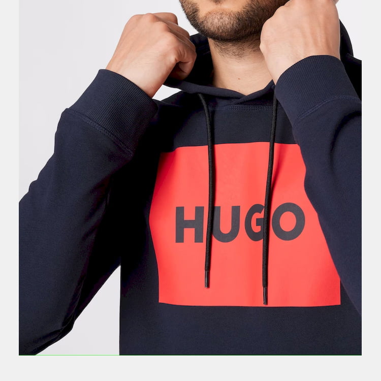 Boss Camisola Hoodie Duratschi223 Navy Red Navy Vermelho Shot2