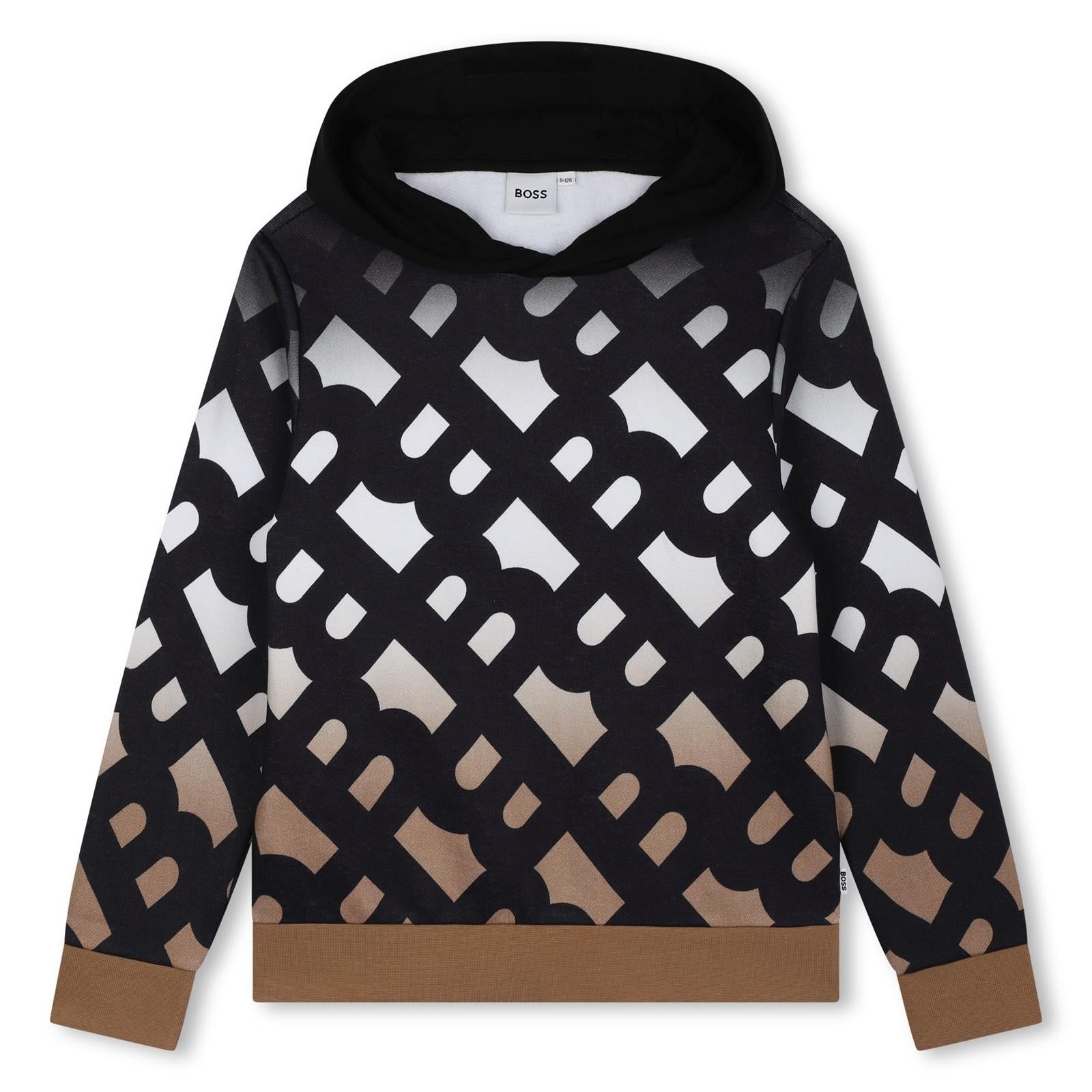 Boss Camisola Hoodie J51188 Black.logo Preto_shot1