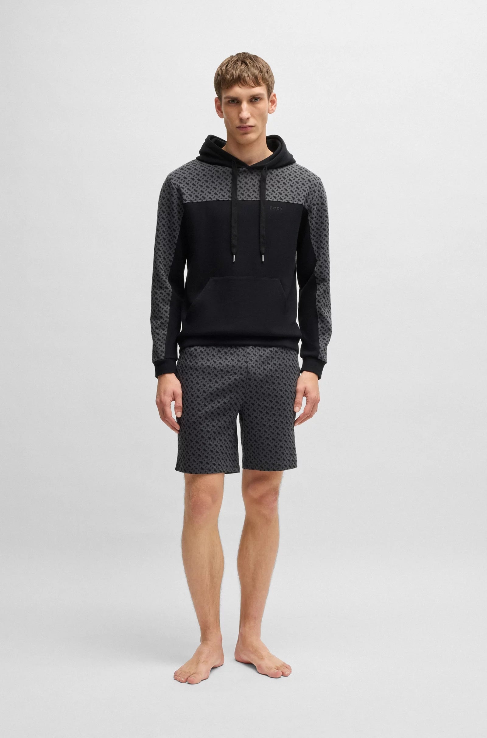 Boss Camisola Hoodie Luke Hoodie Black Preto_shot2
