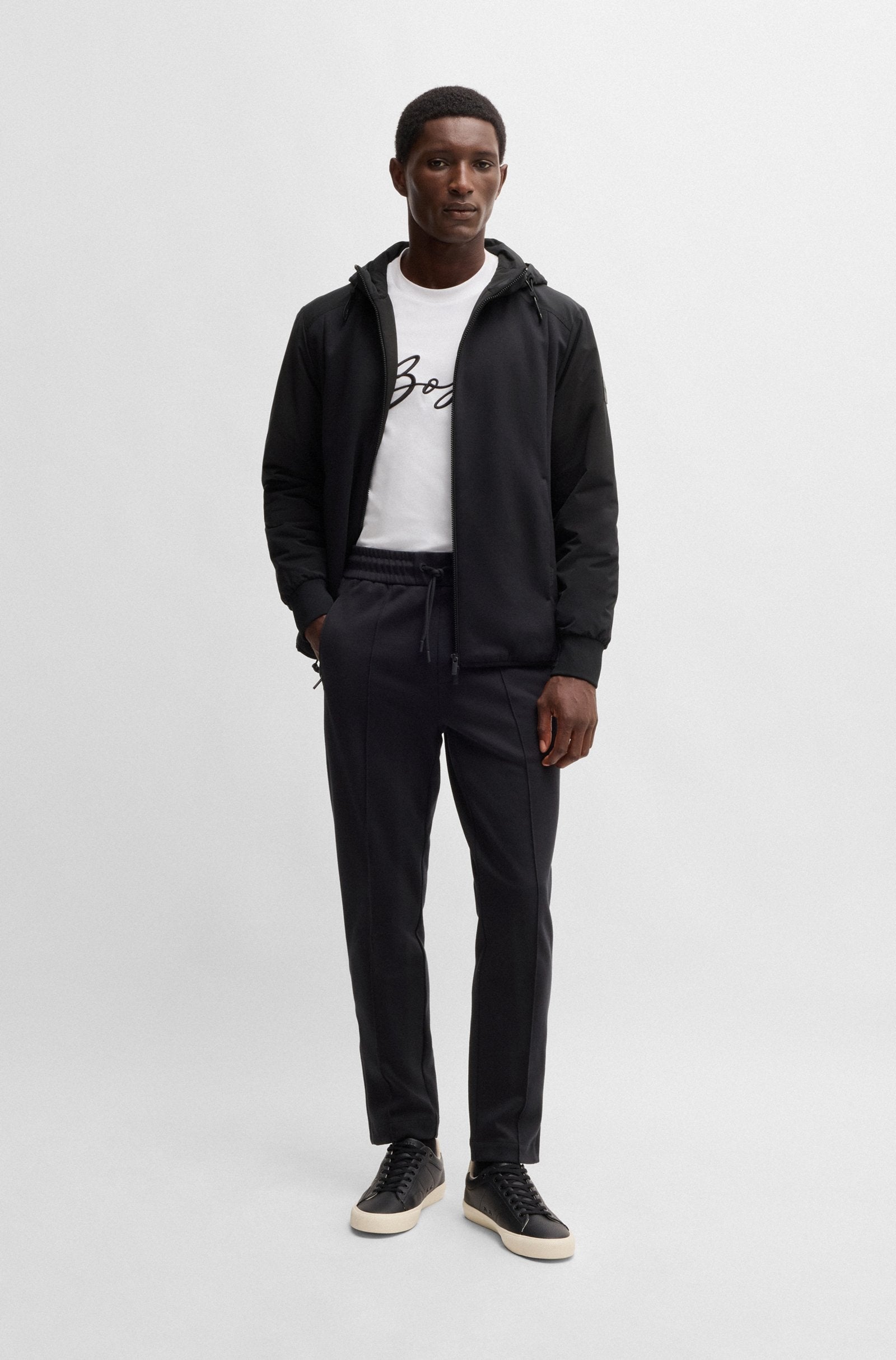Boss Camisola Hoodie P Steele224 Black Preto_shot2