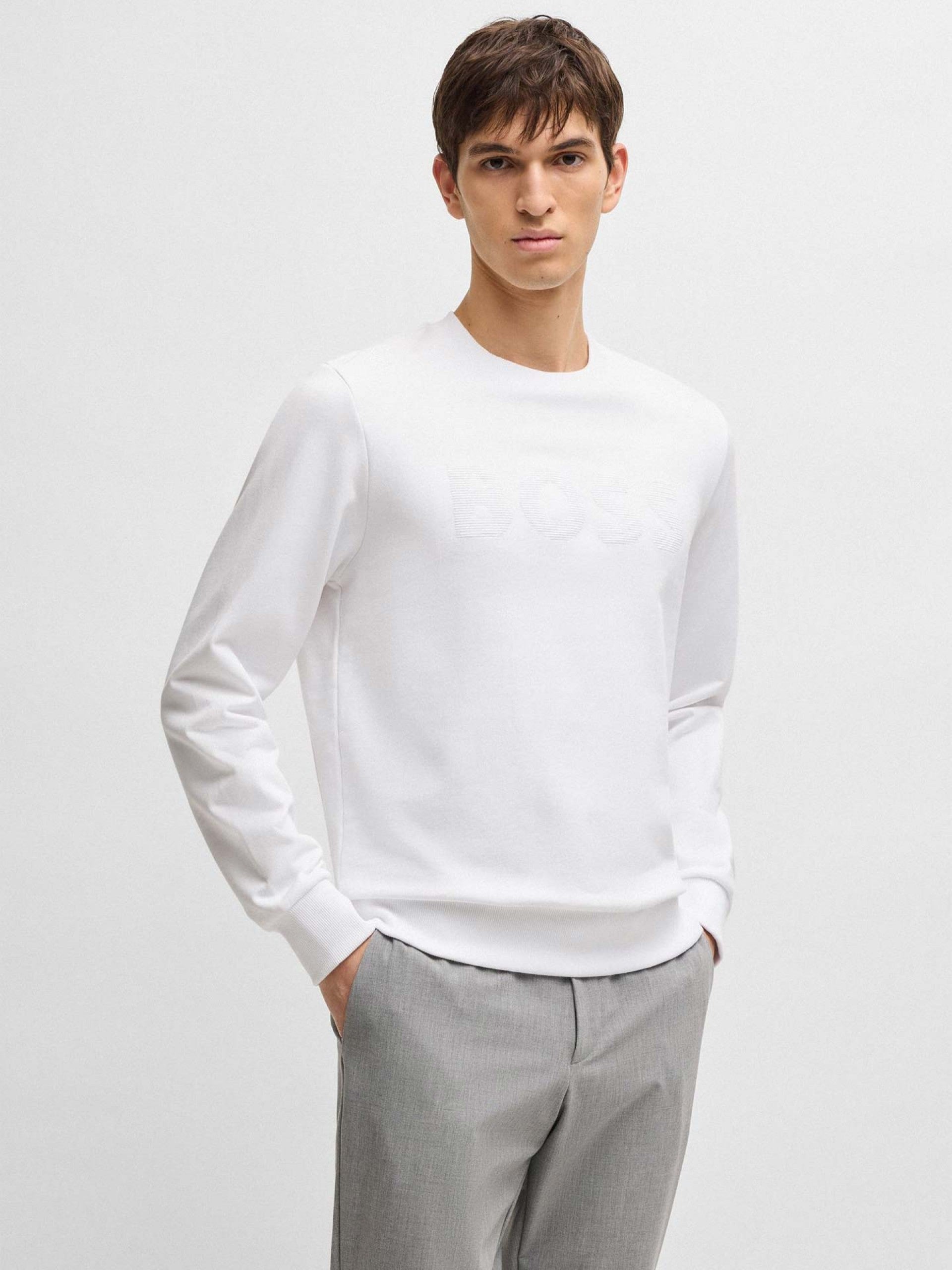 Boss Camisola Sweat C Soleri 120 White Branco_shot1
