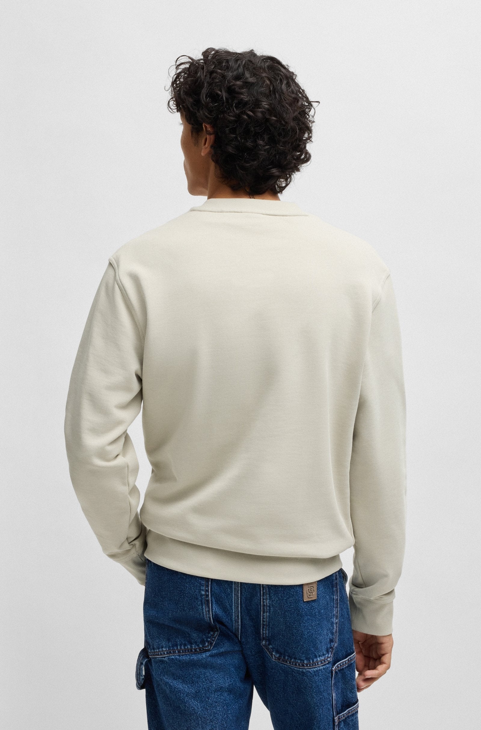 Boss Camisola Sweat Webasiccrew Lt.bege Beige Claro_shot5