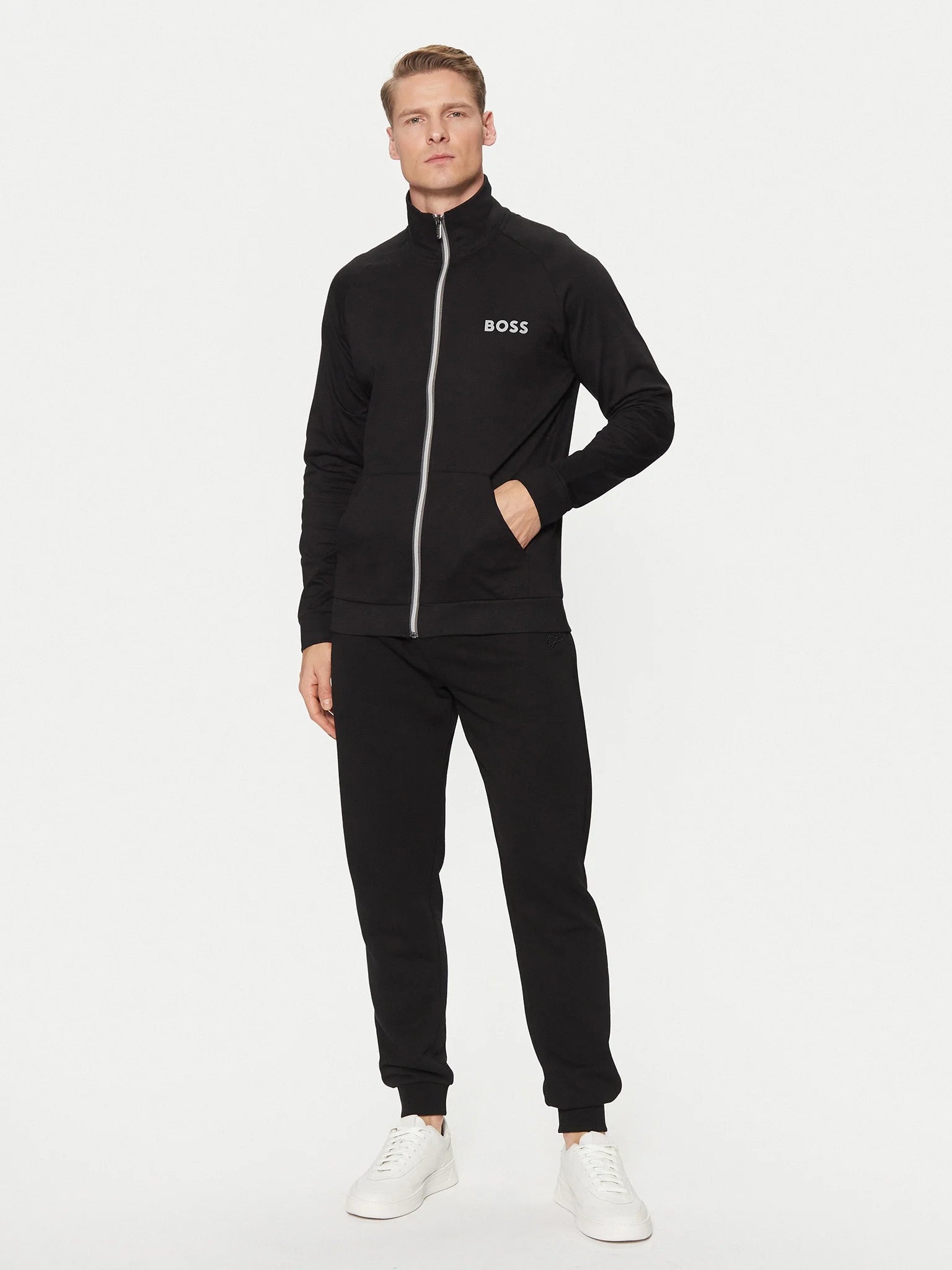 Boss Casaco Training Sweat Training Authenticjacke Black Preto_shot5