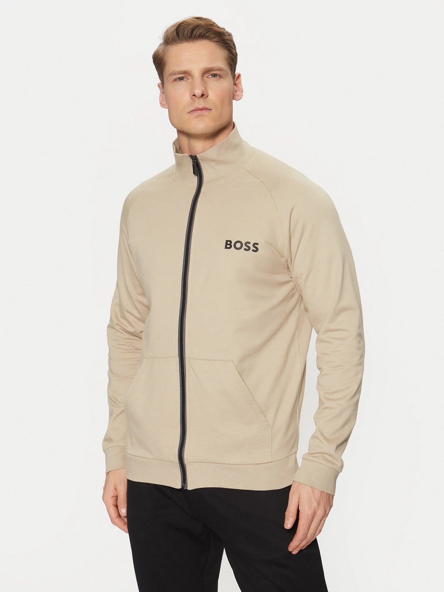 Boss Casaco Training Sweat Training Authenticjacke Lt.bege Beige Claro_shot3