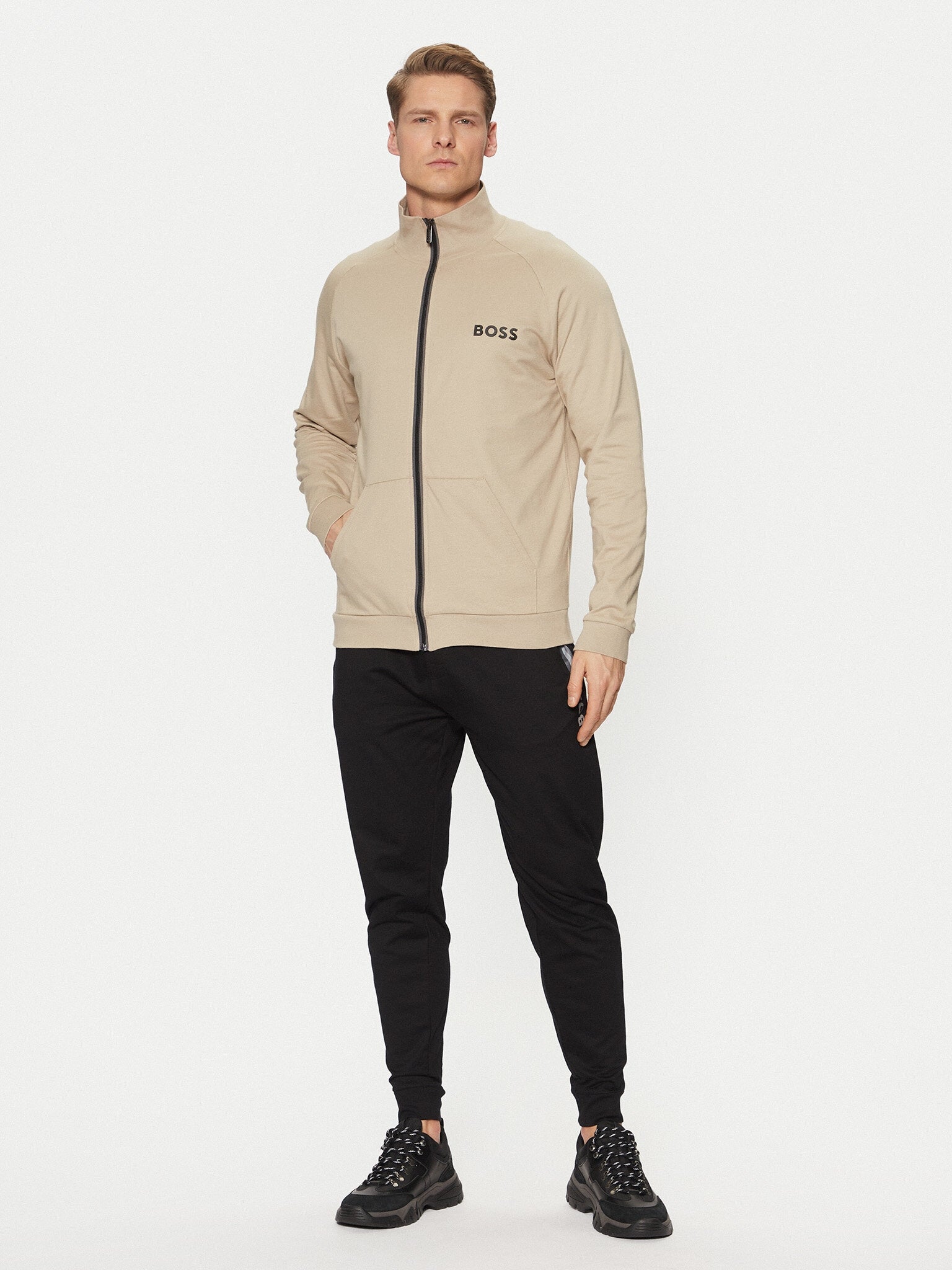 Boss Casaco Training Sweat Training Authenticjacke Lt.bege Beige Claro_shot4