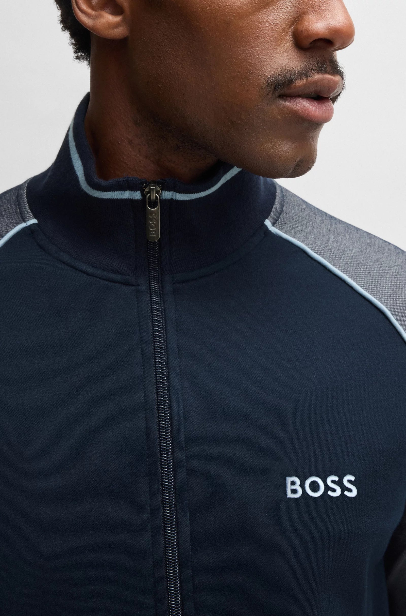 Boss Casaco Training Sweat Training Tracksuitjacke Dk.blue Azul Escuro_shot3
