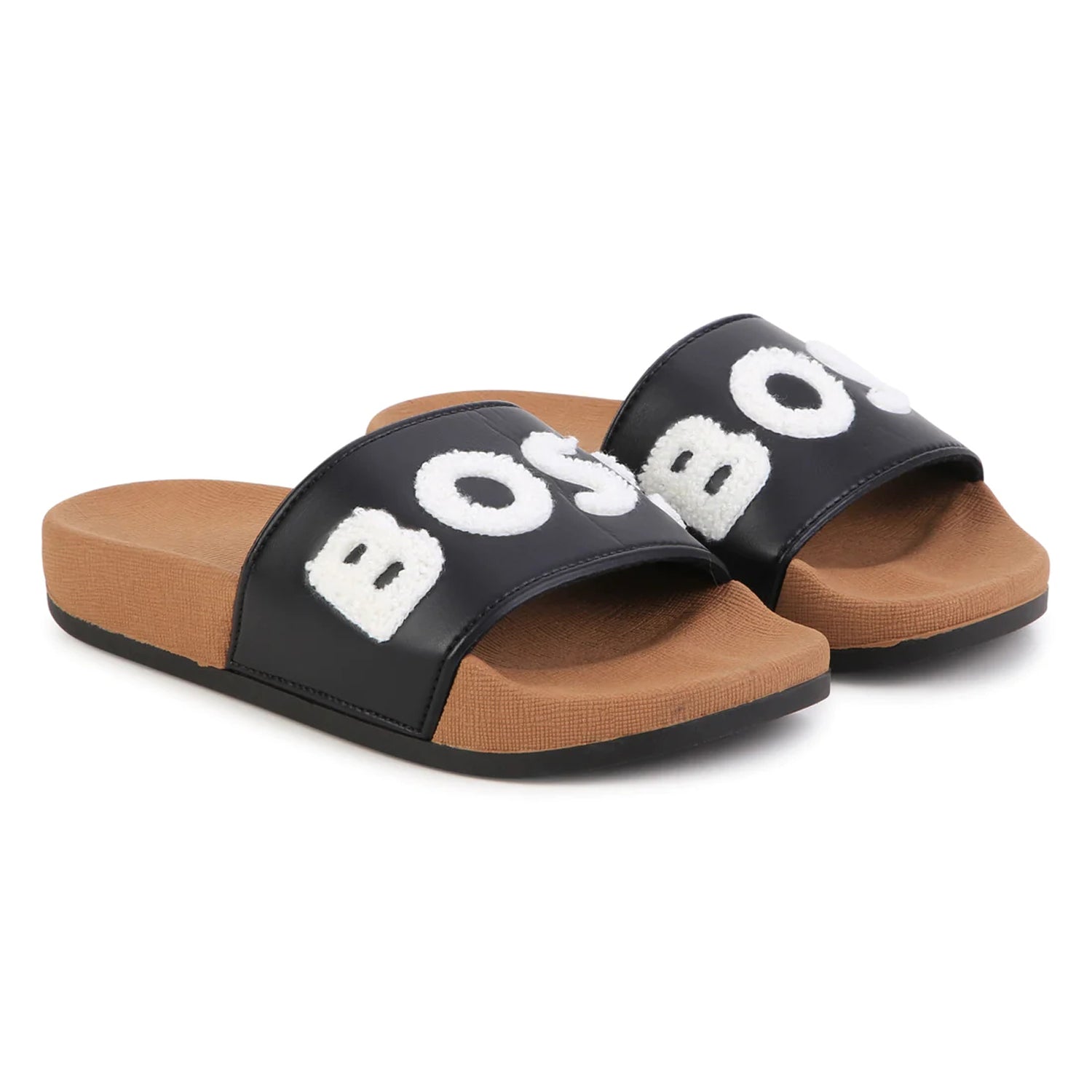 Boss Chinelos Slippers J29358 Blk Brown Preto Castanho_shot1