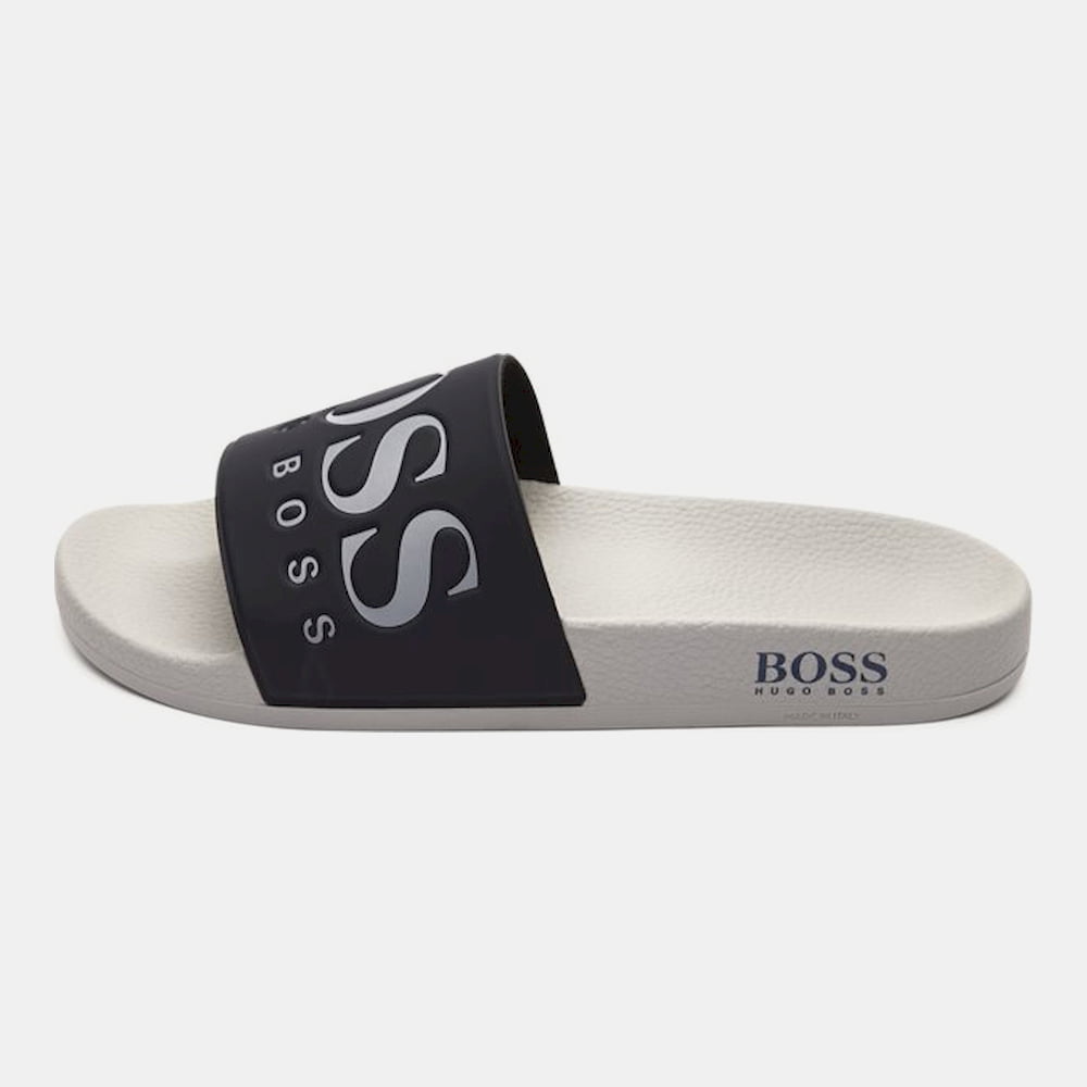 Boss Chinelos Slippers Solarslidlogo Grey Cinza Shot2