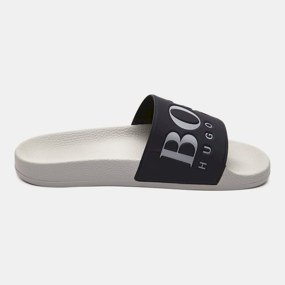 Boss Chinelos Slippers Solarslidlogo Grey Cinza Shot4