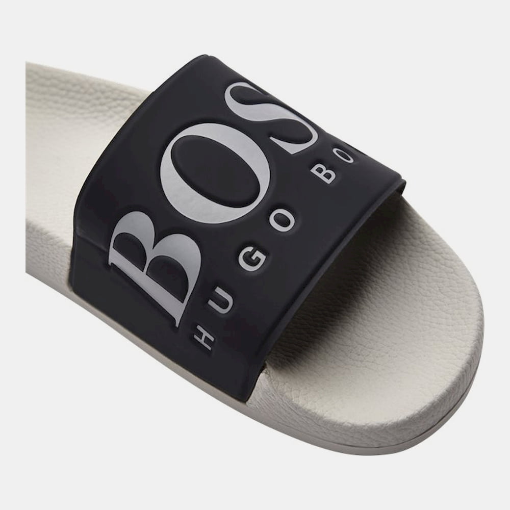 Boss Chinelos Slippers Solarslidlogo Grey Cinza Shot8