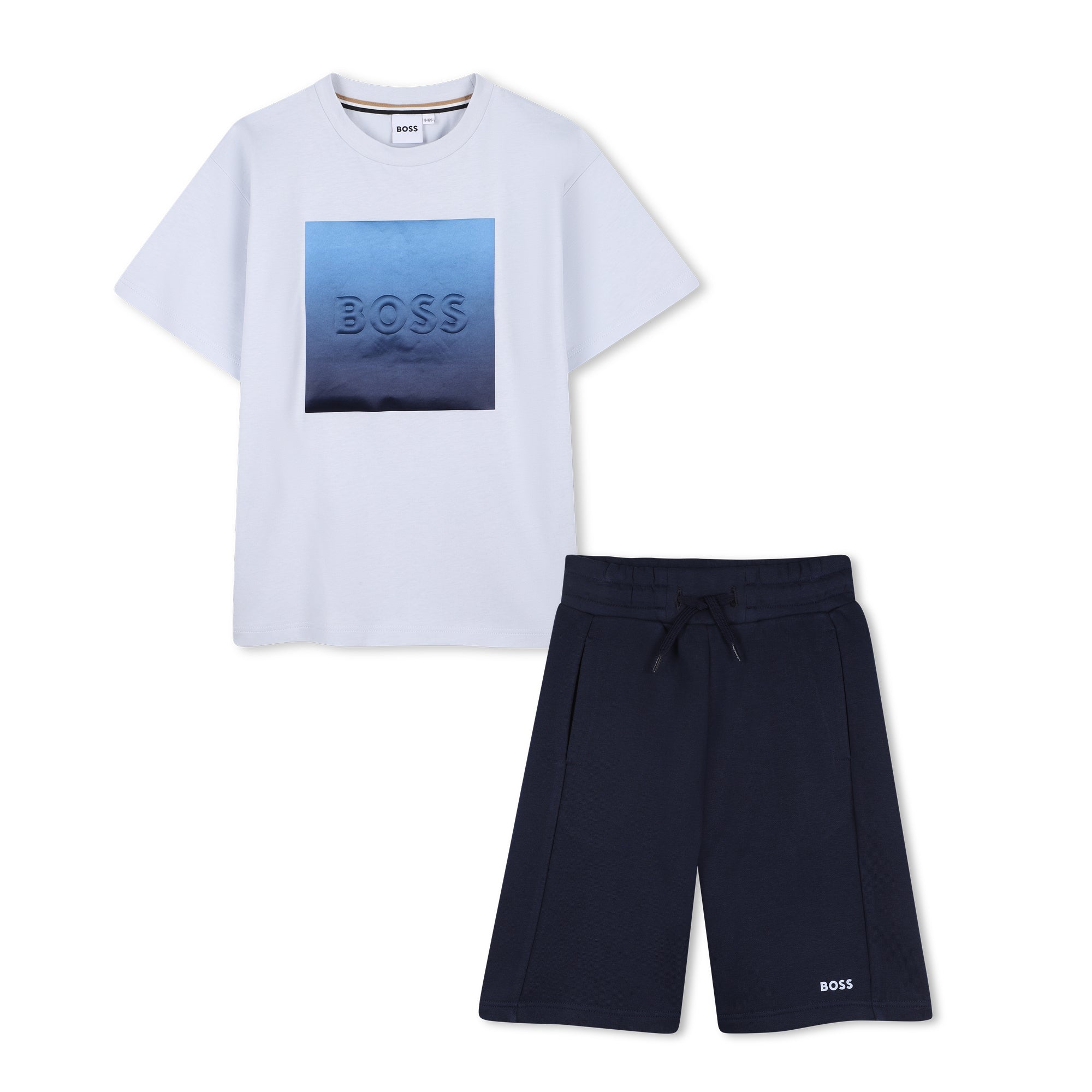 Boss Conjunto T Shirt Calcao T Shirt And Shorts J53007 Whi Nvy Branco Navy_shot2