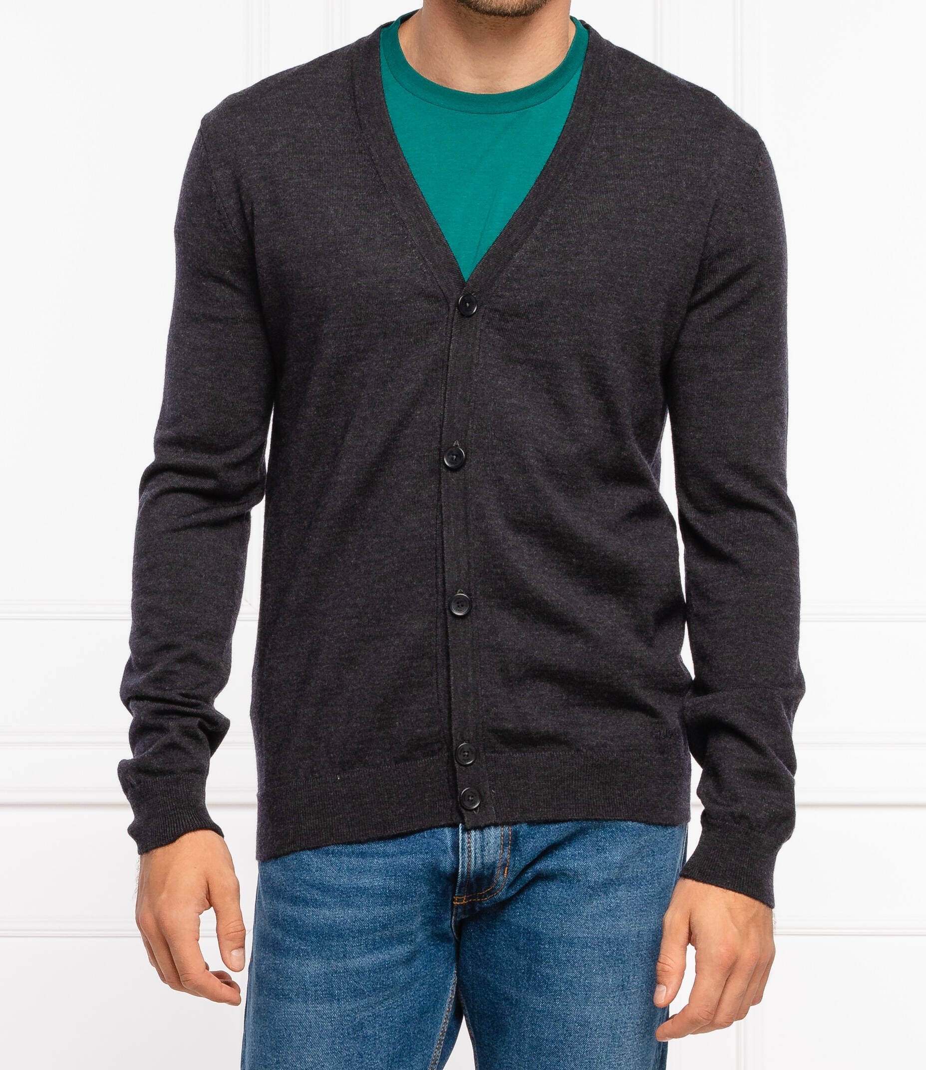 Boss Malha Sweater Sanjacopo3 Dk.grey Cinza Escuro_shot1